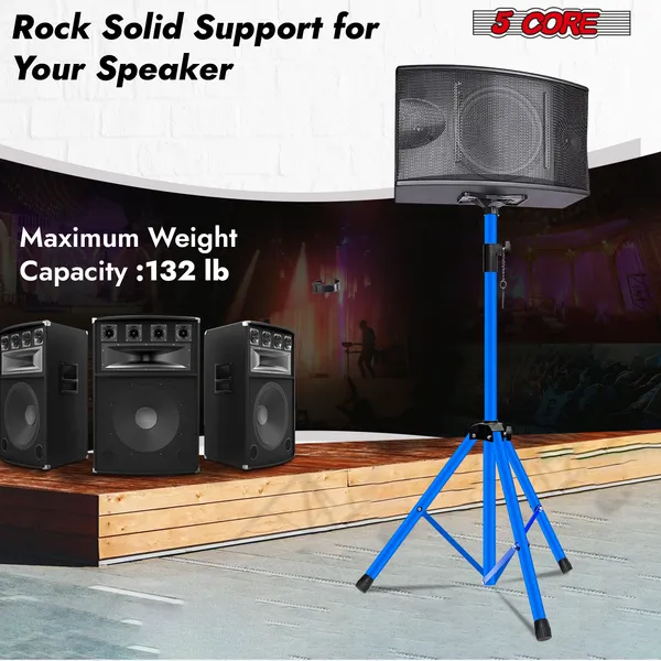 5 Core Speaker Stand Tripod Heavy Duty Adjustable 72' Universal Mount For PA DJ Studio