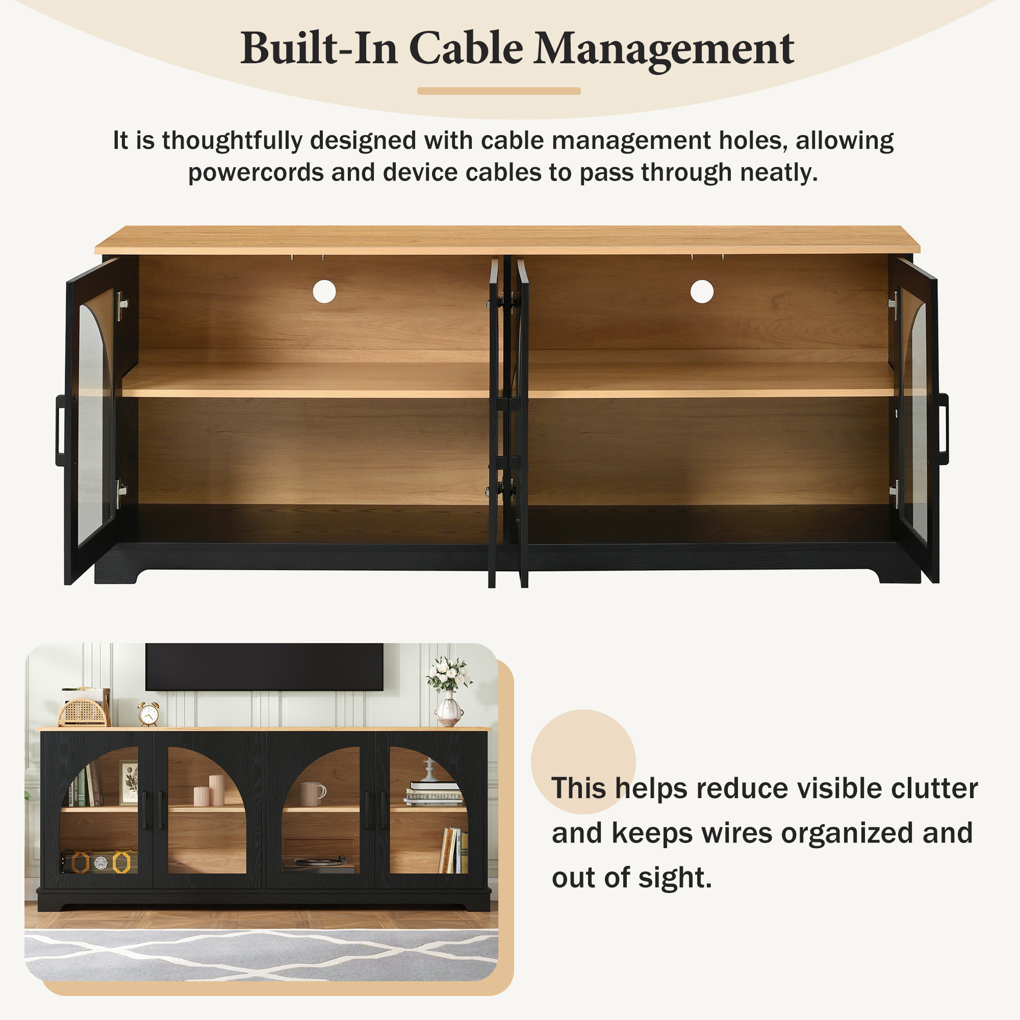 Wood Grain TV Stand, picture 4 of 4