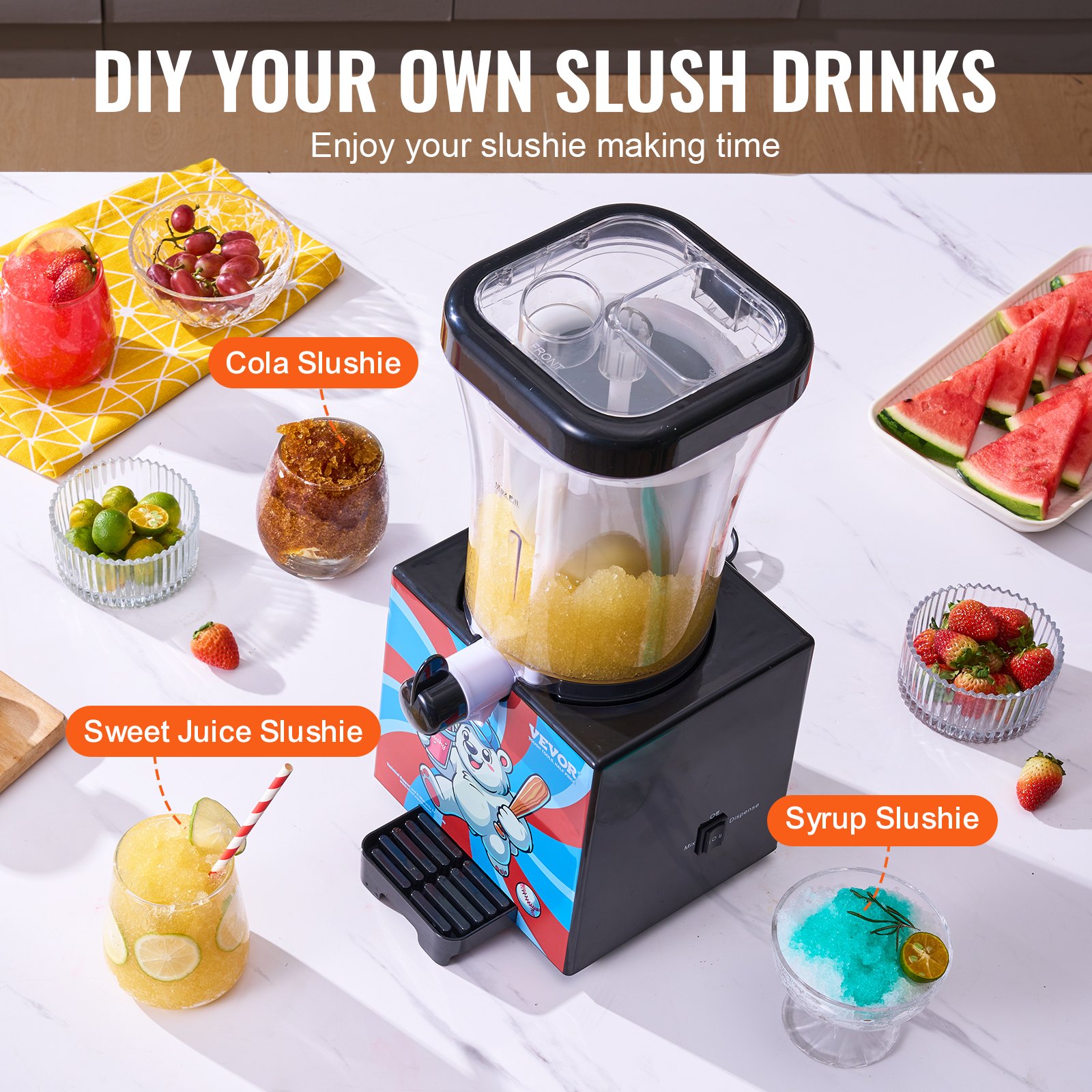 Slushy Machine For Home Margarita Slush Maker 34oz Smoothie Frozen Drink Maker