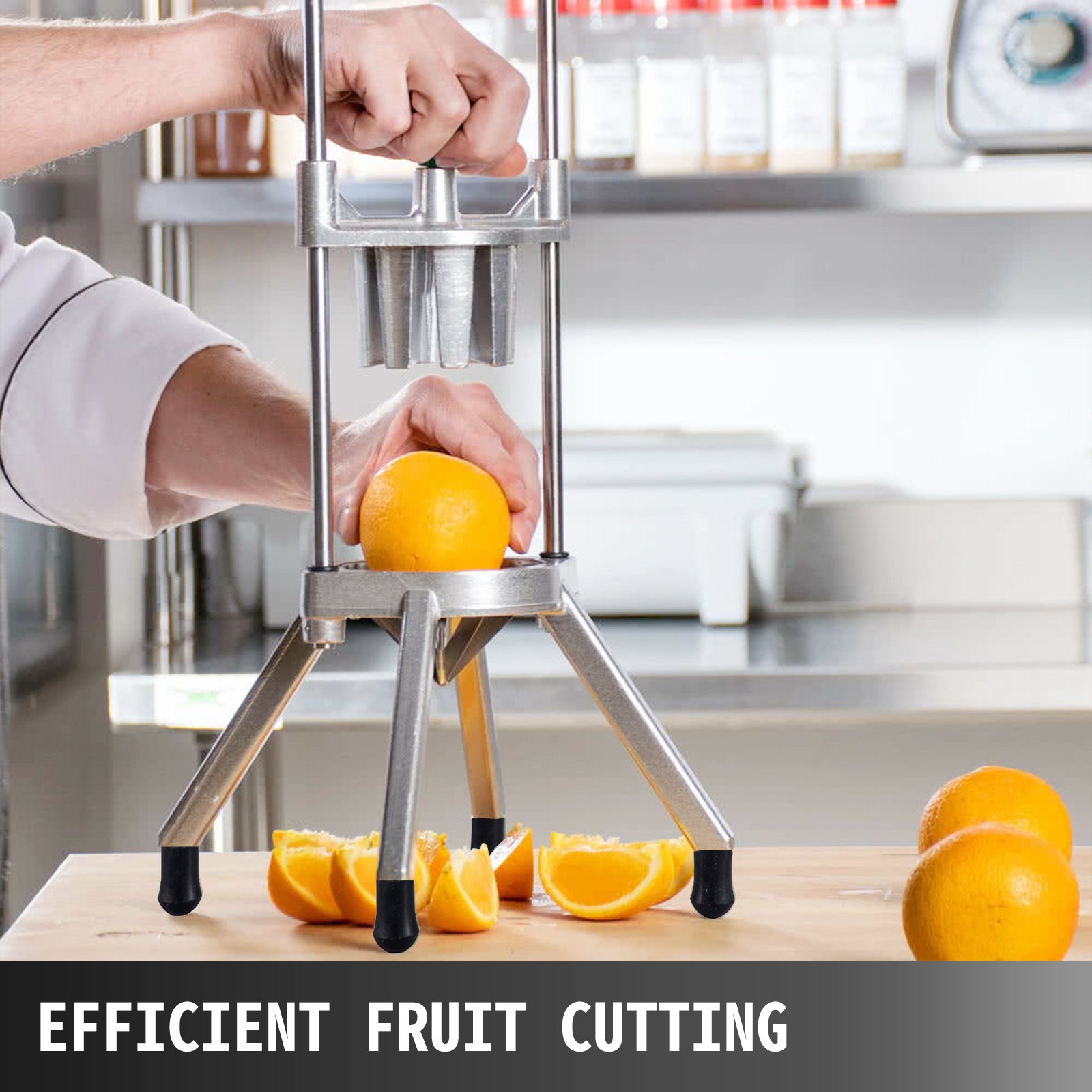 4-Section Commercial Easy Wedger Stainless Steel Blade Fruit Lime Slicer, Lemon Cutter For Home Bar Restaurant