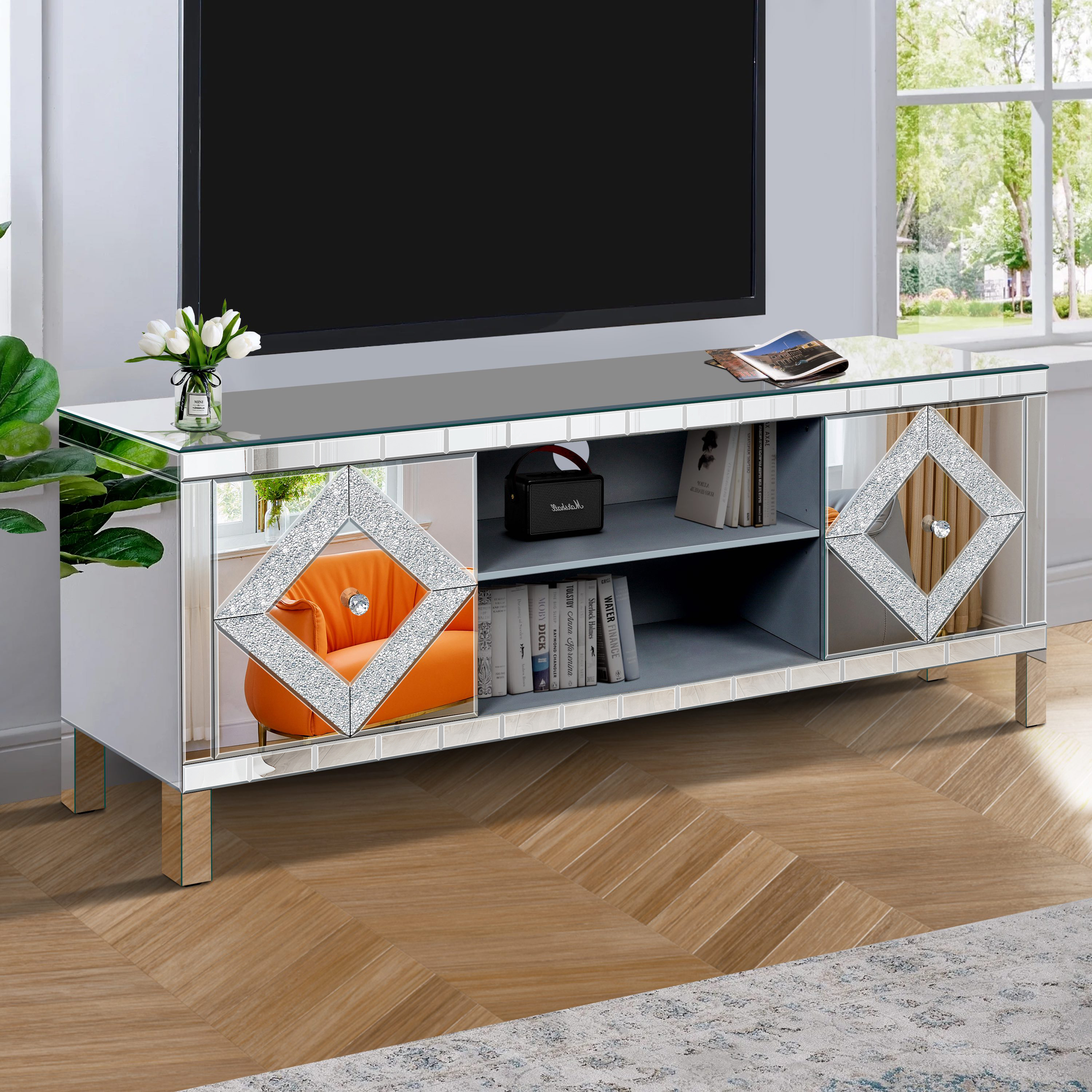 Mirrored TV Stand