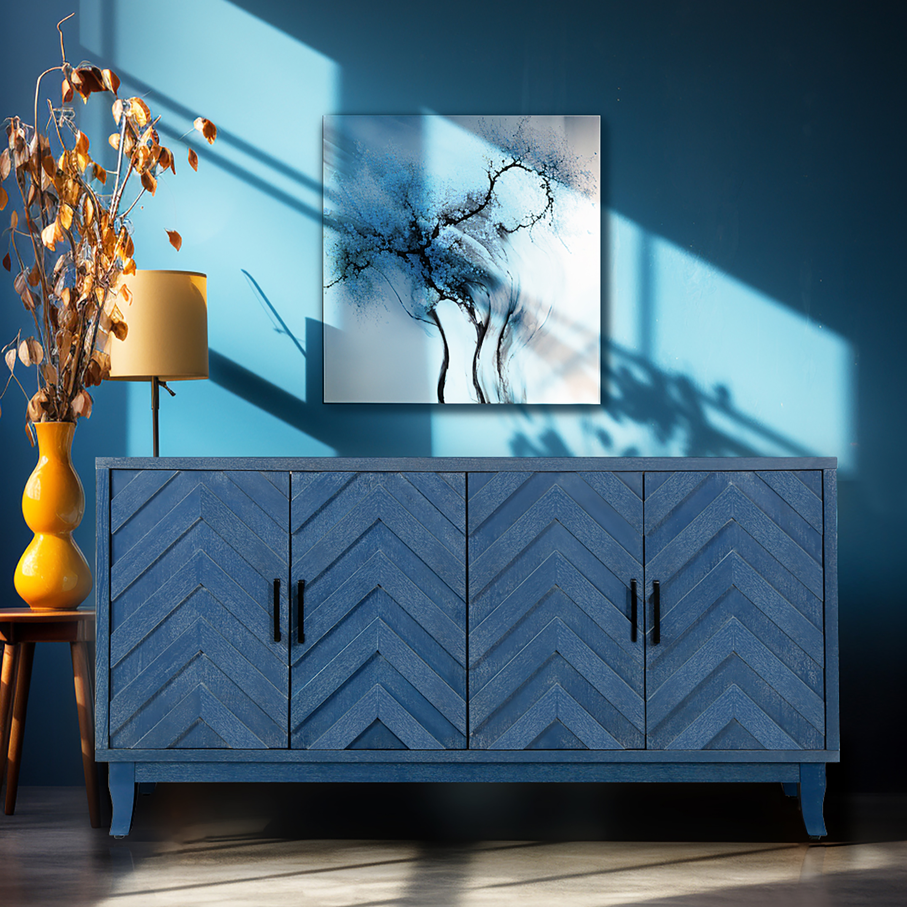 Four-Door Credenza Cabinet