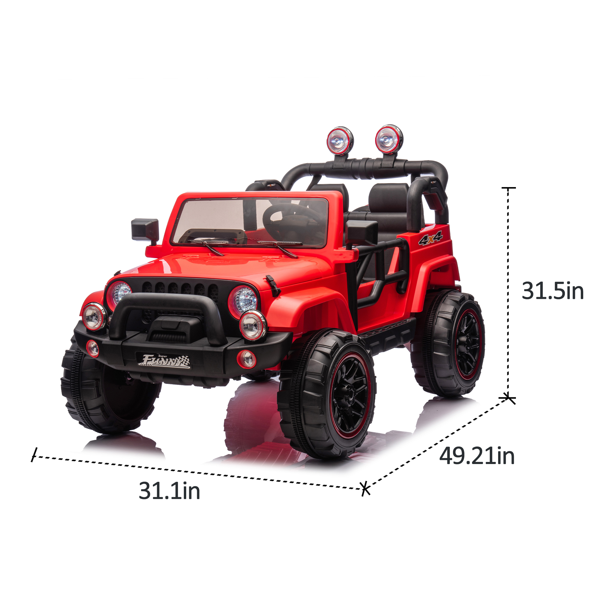 24V Kids Ride On Electric Car W Parents Control,Seat Width 20in,2WD,Rear Suspension,Trunk Storage,Portable Pull Rod,Light&Searchlight,Bluetooth,USB,Provide A Speed Of 2.5-4MPH For Kids Aged 3-8.