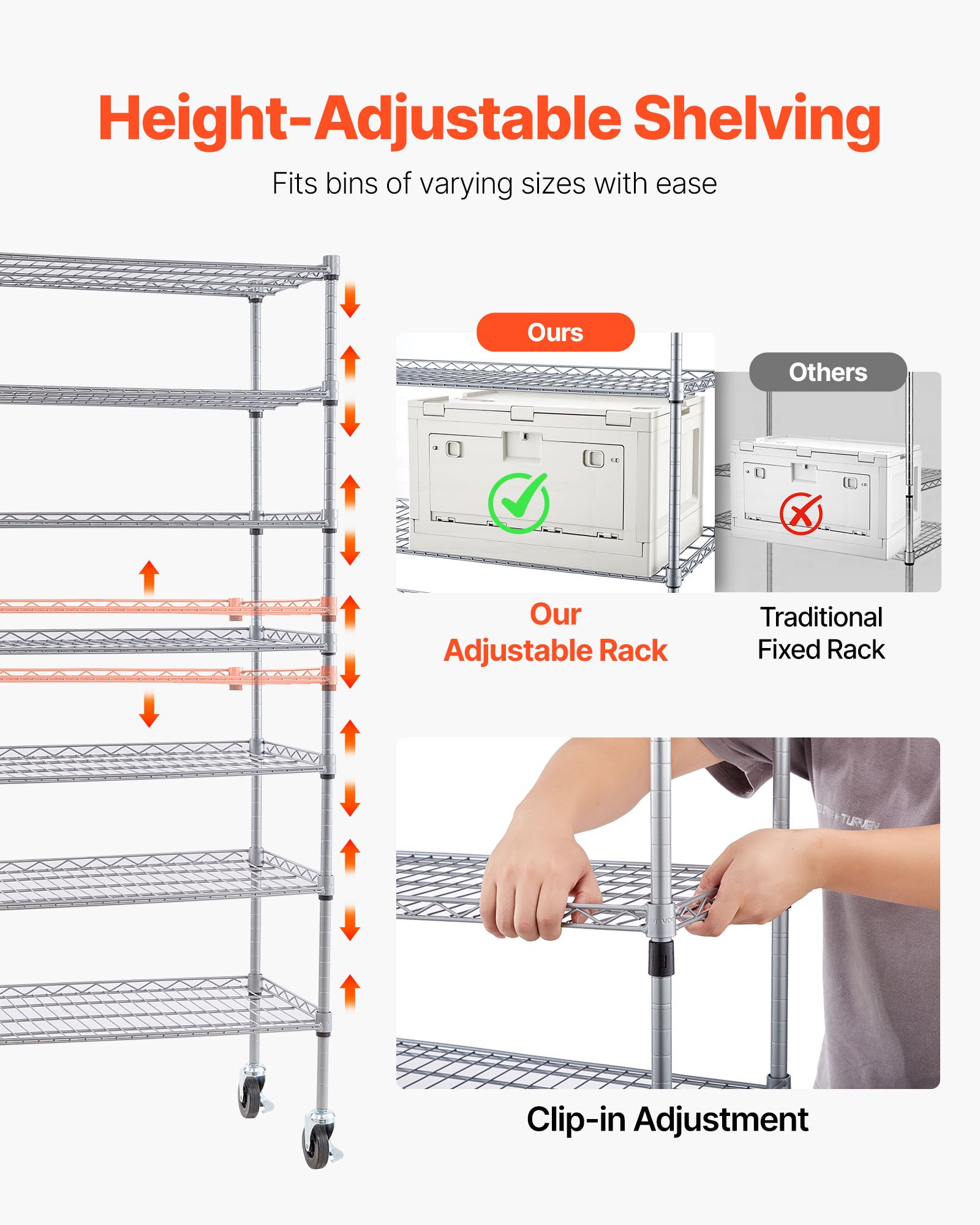 7-Tier Rolling Bin Storage Rack, 24 Small Bins, Bin Rack Storage Steel Wire Shelving System With Wheels, Mobile Tool Organizer For Garage, Warehouse, Office, Restaurant, Classroom, Kitchen