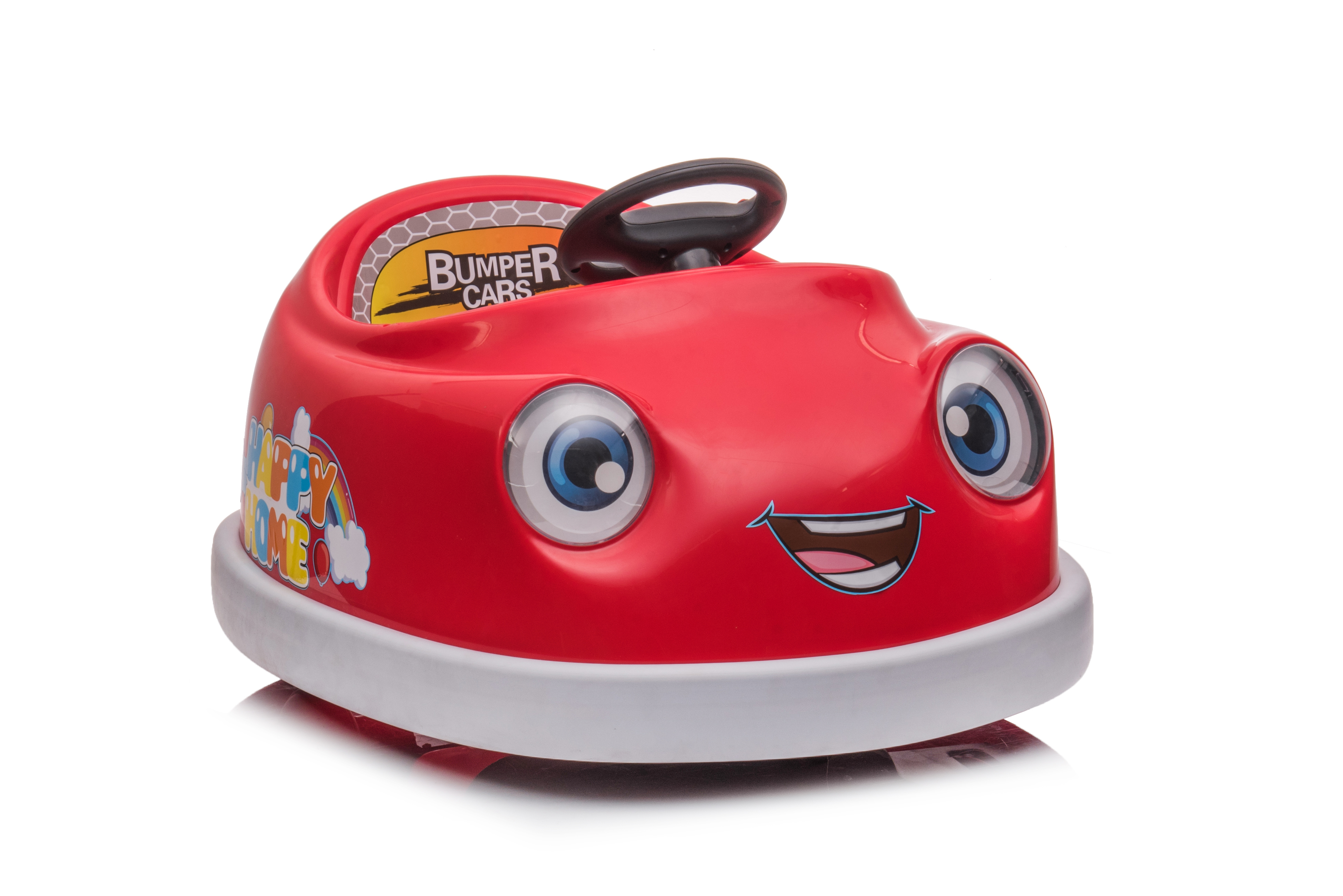 Bumper Car For Kids, 12v Dual Drive 1-6 Years Old Children's Electric Car With Pushrod Dinner Plate USB BT Music Rocking Horse Mode Anti-Collision Bumper Ride On Car - Image 1