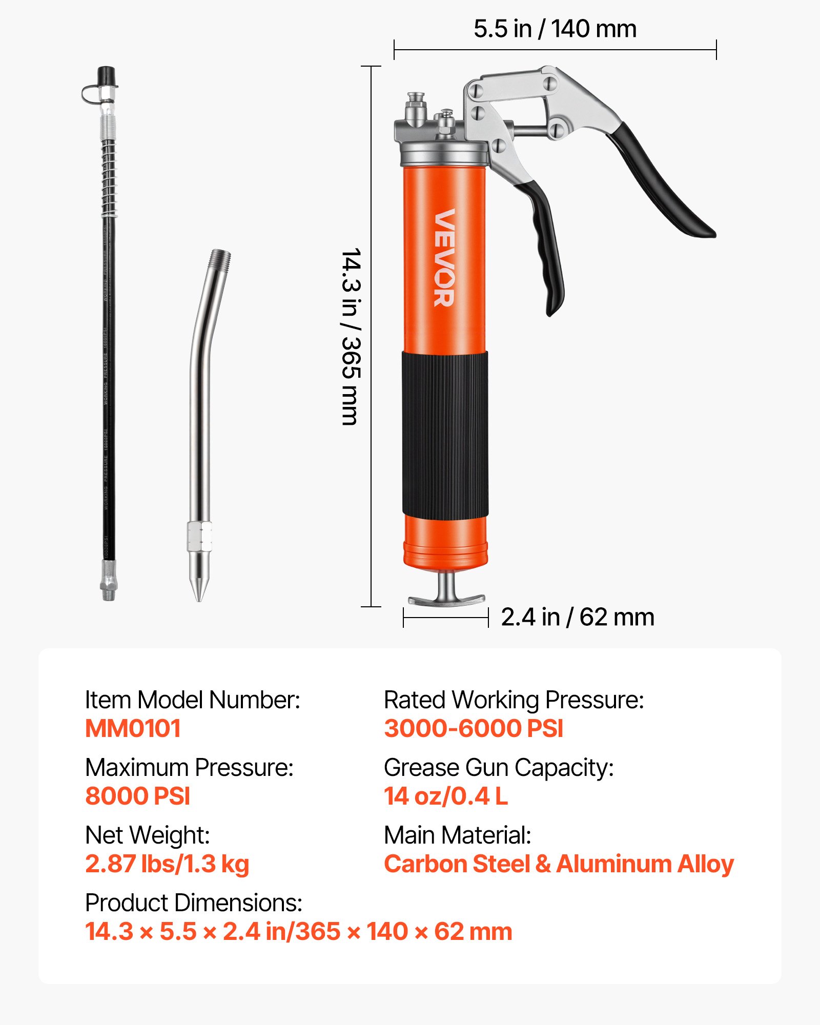 Ghiaccio Auto e Marino - Kit di Rimozione Sporco - 8000 PSI - 14 Oz