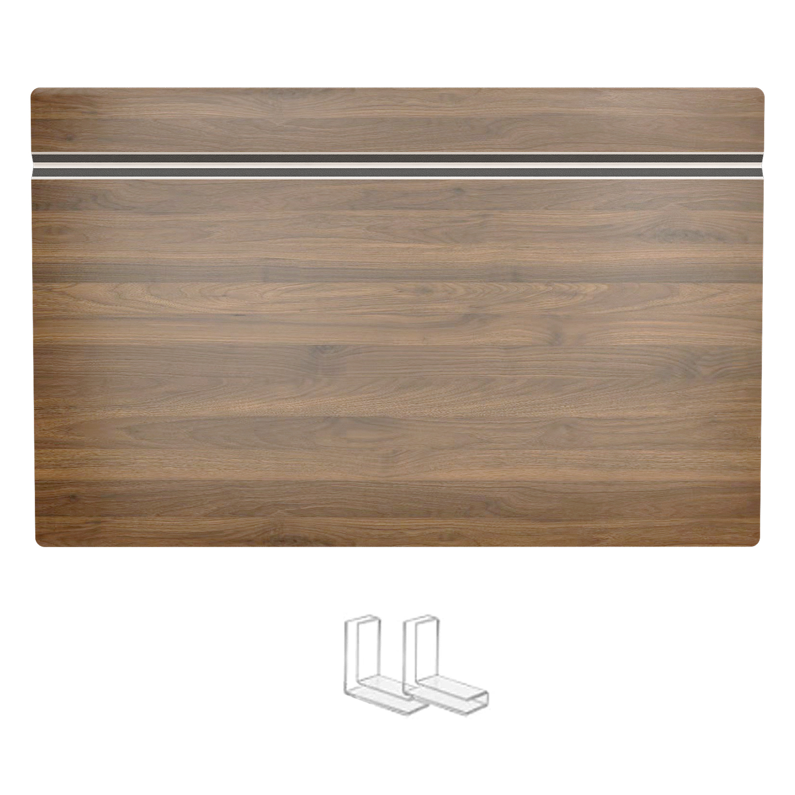 WALNUT Color 5 Pcs Wire Shelf Covers, Foamed PVC Wire Rack Covers For Removable Closet Not Wood, Pantry Shelves For Cabinet Bathroom Kitchen Shelving Decoration