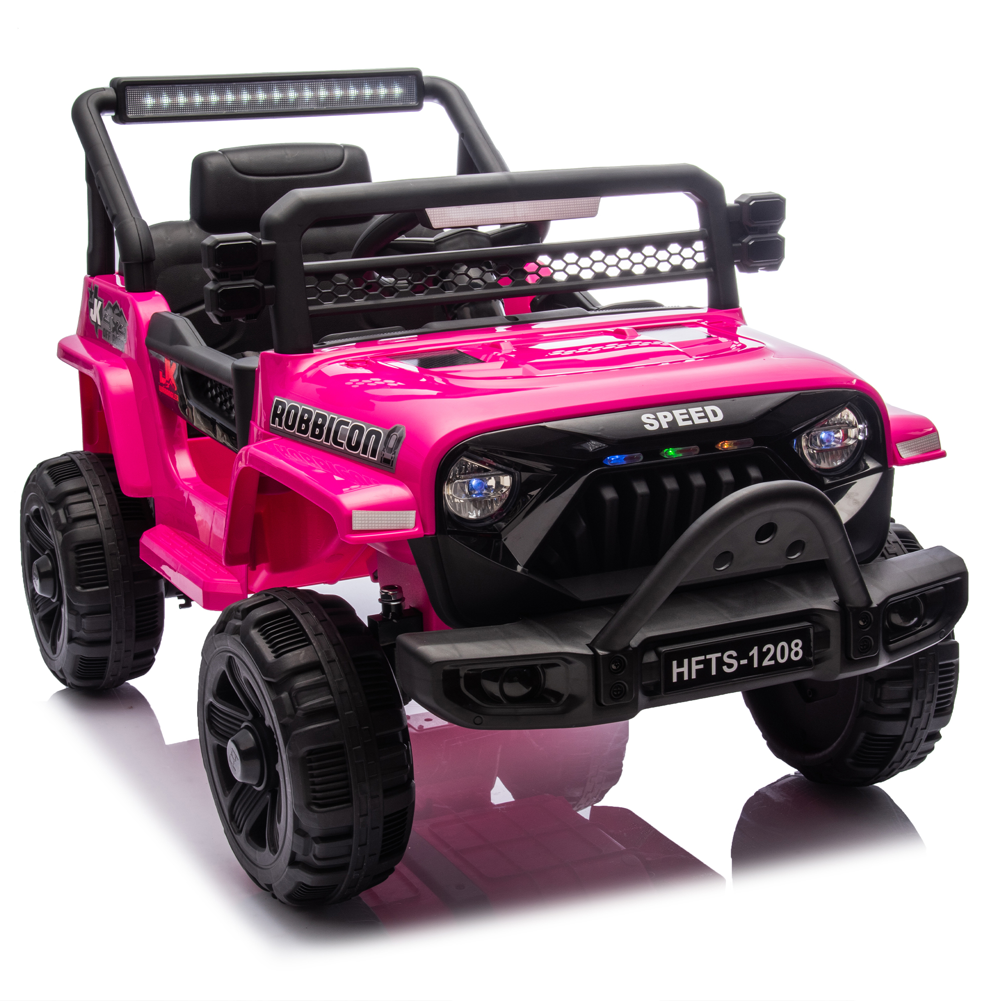 12V Kids Ride On Electric Truck Car W Parents Control,2WD,Four-wheel Suspension,Early Education Function,Adjustable Volume,USB,MP3,Bluetooth,Microphone Jack,Power Display,LED Lights For Kids Aged 1-4. 3