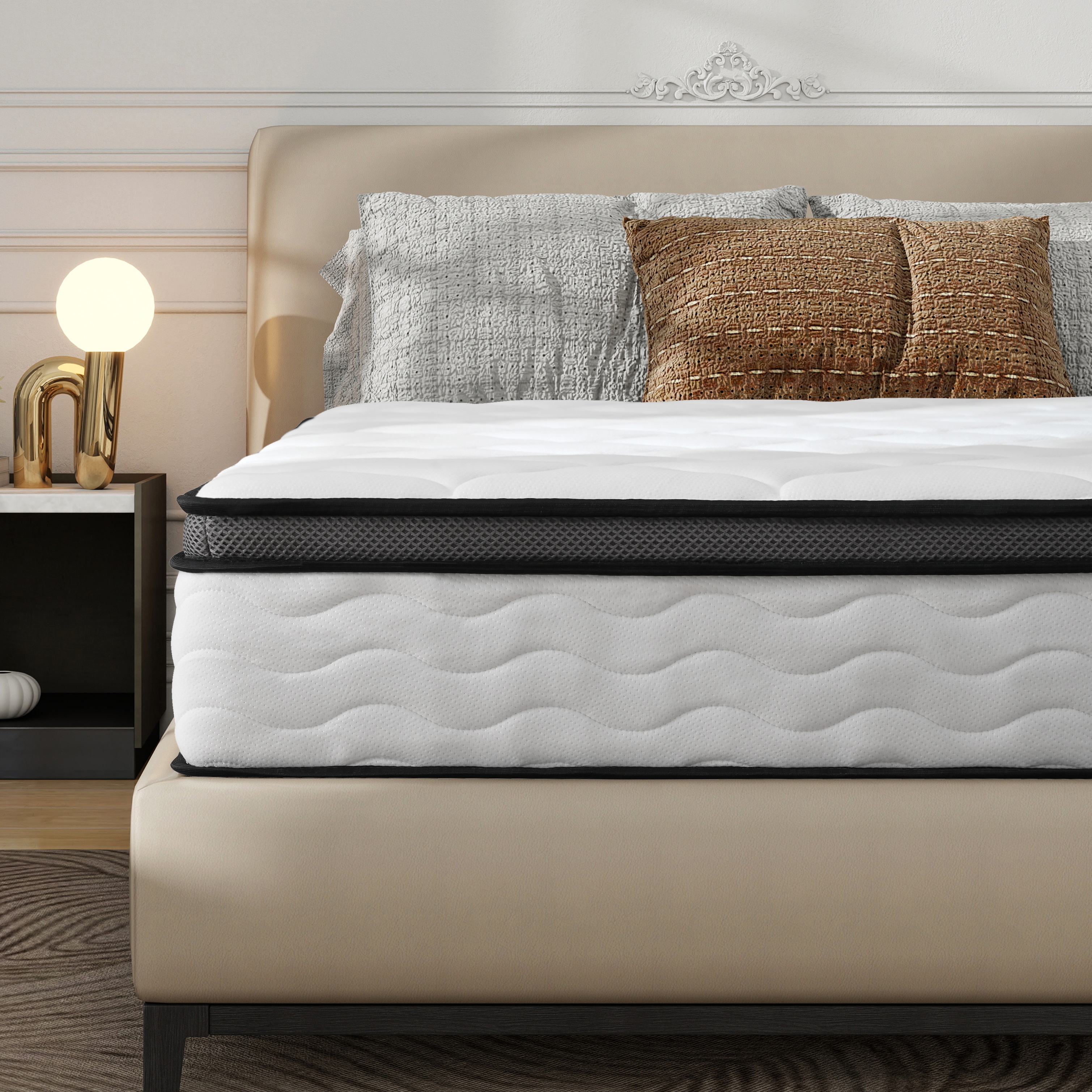 Full Mattress, 12 Inch Full Hybrid Mattress In A Box,  Individually Wrapped Pocket Coils Innerspring Mattress, Medium Firm, Pressure Relief & Breathable Comfort, CertiPUR-US, OEKO-TEX - Image 1