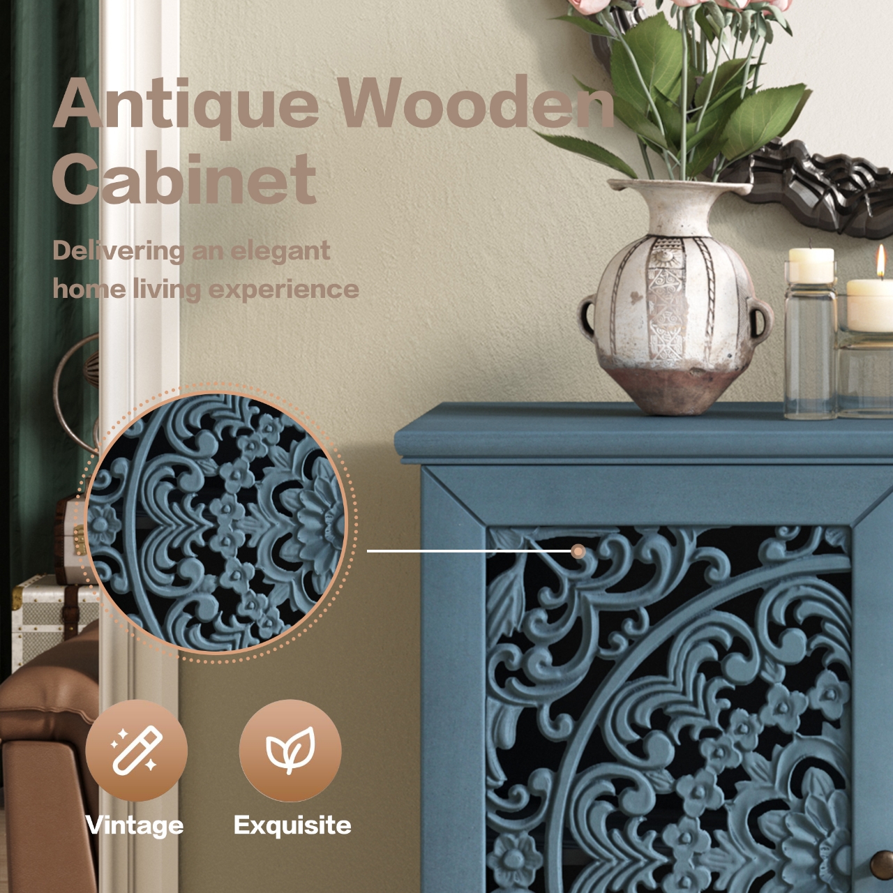 Hollow-Carved Accent Cabinet, picture 4 of 4