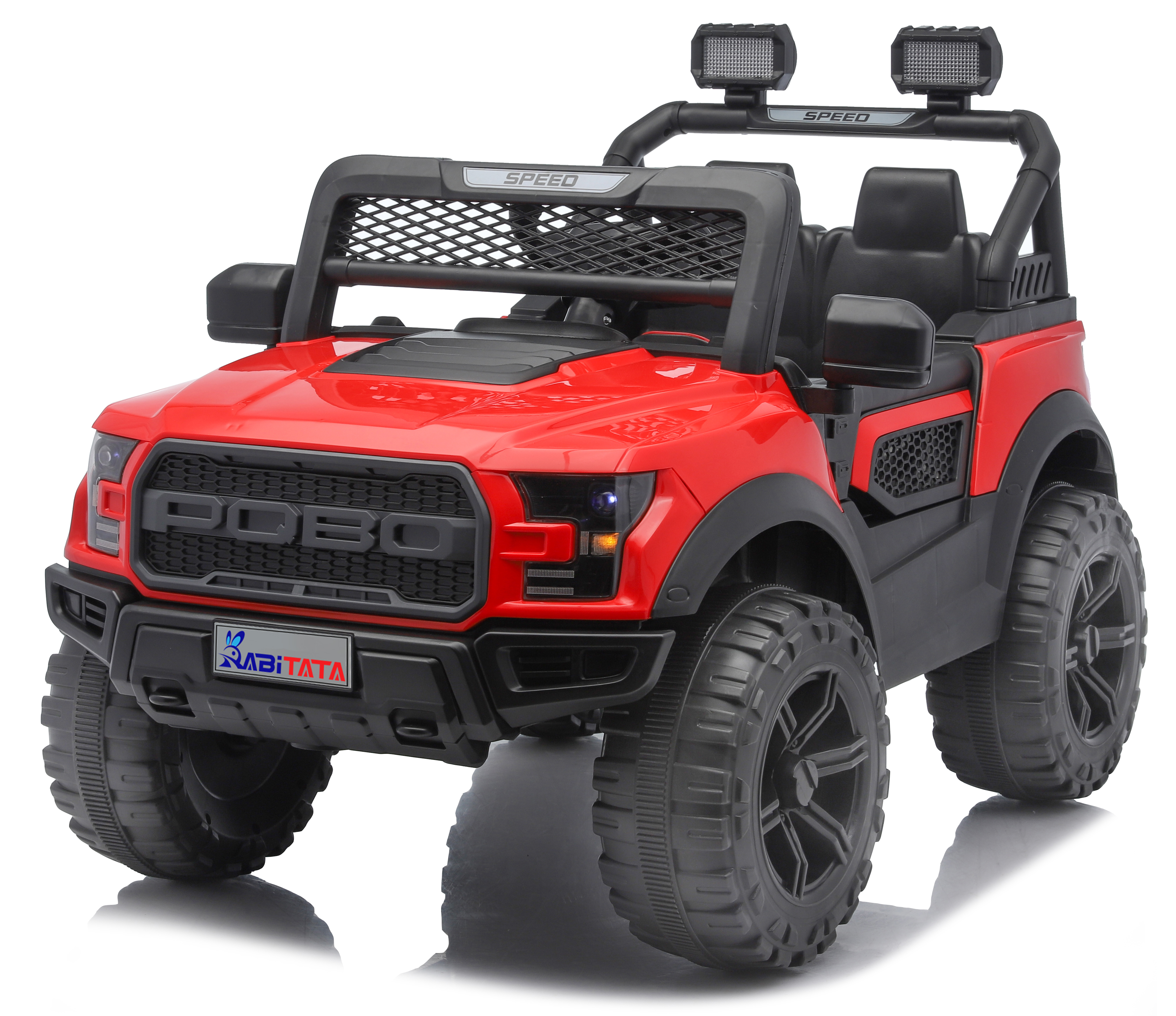 Kids Electric Ride On Car, 12V 2 Motors Off Road Toy Car With 2.4G Remote Control, LED Lights, Music Player, Swing Function, 4 Wheel Shock Absorption For 3-8 Year Old Boys Girls - Image 1