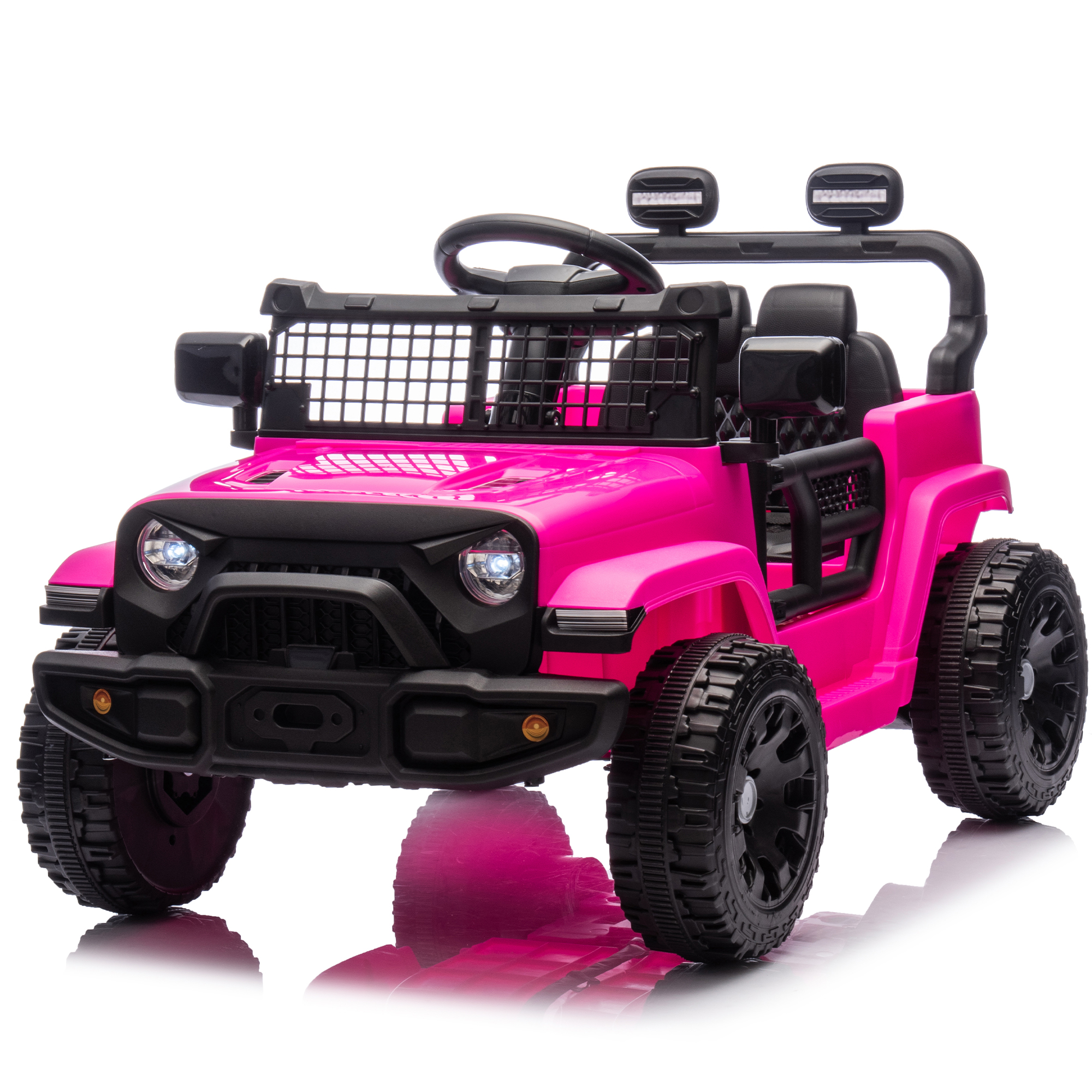 24V Kids Ride On Car W Parents Control,Four-wheel Suspension,2WD,Power Display,Bluetooth,MP3,Music,LED Headlight,Provide A Speed Of 1.86-3.11MPH For Kids Around 3 Years Old.