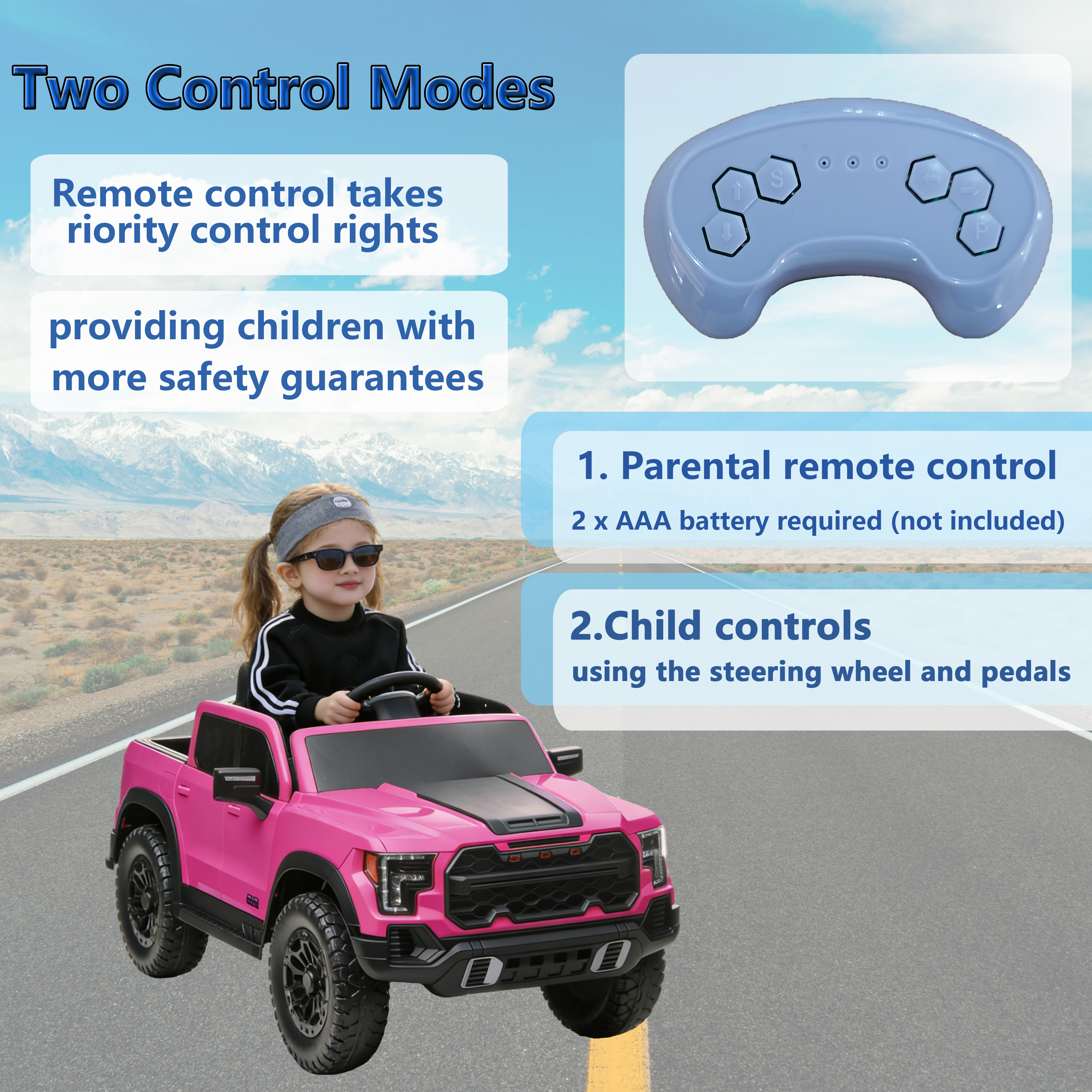 12V Kids Ride-On Car With Remote Control, 4-Wheel Shock Absorption, Multifunctional Music Player - Perfect Gift For Toddlers 3-6 Years Old