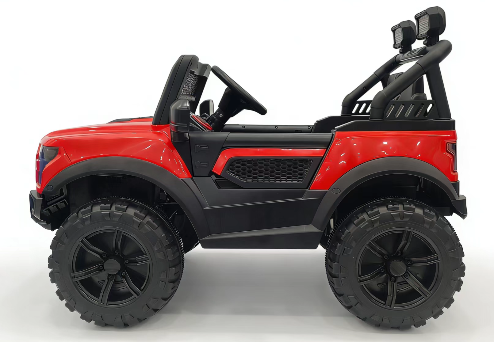 Kids Electric Ride On Car, 12V 2 Motors Off Road Toy Car With 2.4G Remote Control, LED Lights, Music Player, Swing Function, 4 Wheel Shock Absorption For 3-8 Year Old Boys Girls