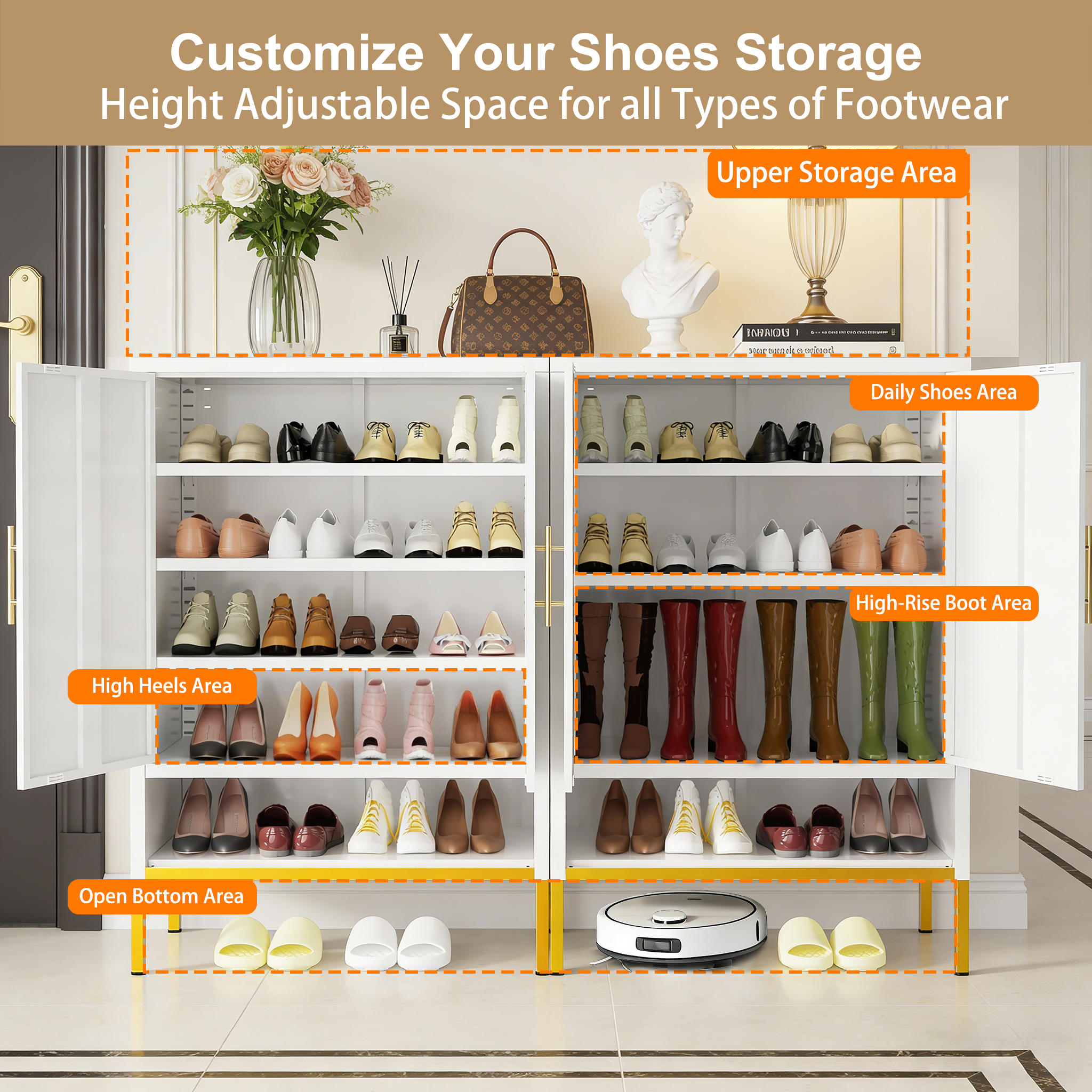 Steel Shoe Storage Cabinet, picture 3 of 4