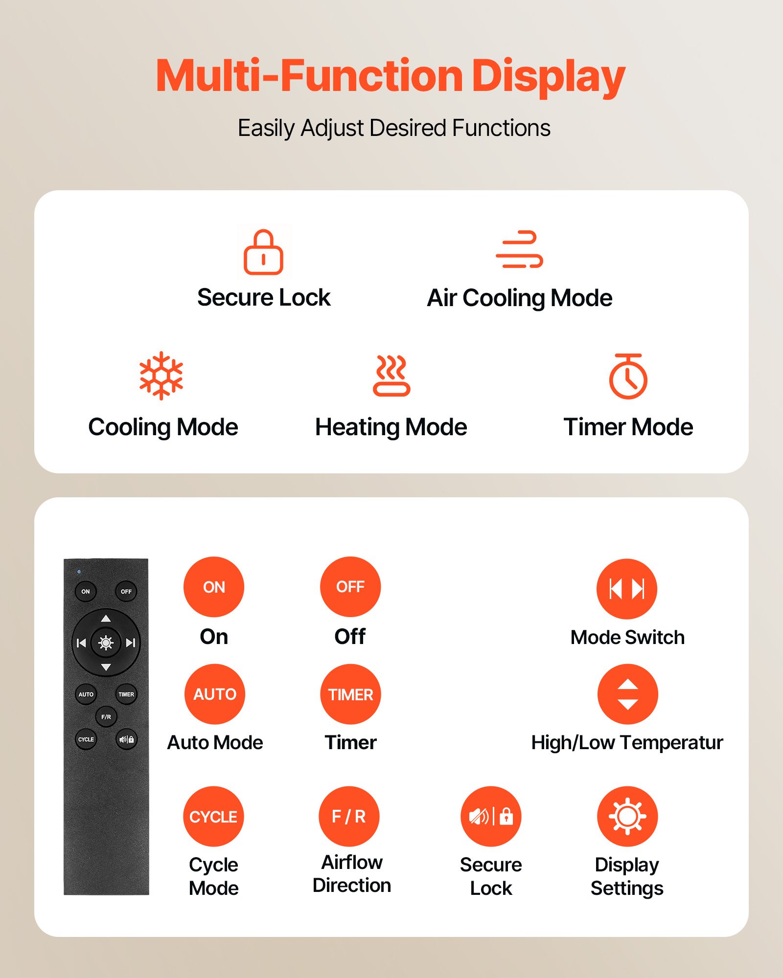 7.5-Inch Room To Room Fan, 2-in-1 305 CFM Through Wall Fan With Remote Control & Two-Way Airflow, 10-Speed Ventilation Quiet Vent For Kitchen, Living & Laundry Room Workshop