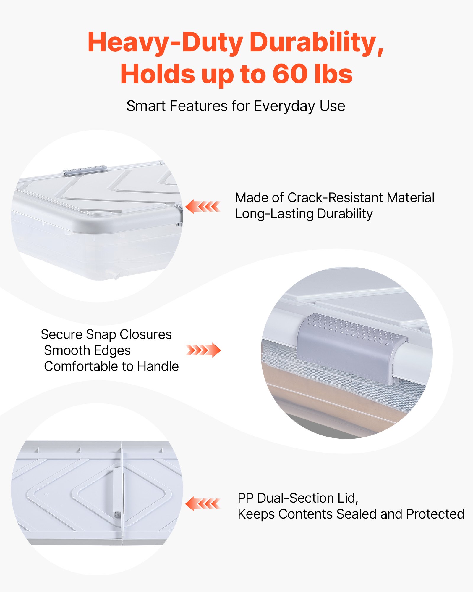 Under Bed Storage With Wheels, 31.7 X 15.6 X 6.9 Inch Underbed Containers, Underbed Shoes Organizer With Lid & Gray Latch, Rolling Under The Bed Storage Bins For Clothes Shoes Blankets, 4 Pack