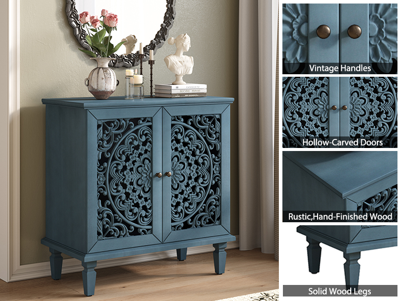Hollow-Carved Accent Cabinet, picture 3 of 4