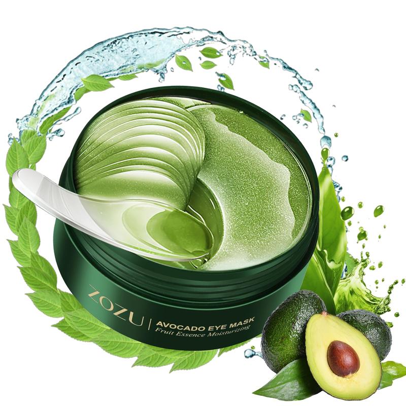 ZOZU Avocado Eye Mask, Hydrating & Moisturizing Eye Patches For Dark Circles And Puffiness, 60 Pairs