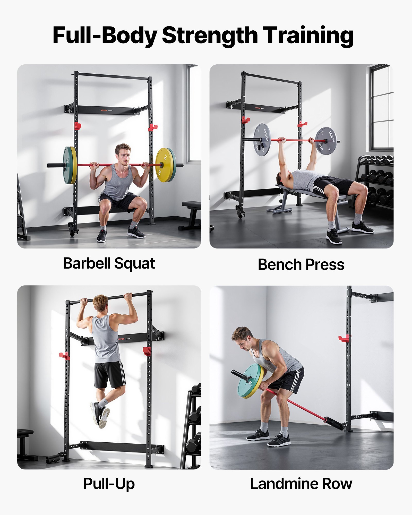 Folding Power Cage β Wall-mounted Power Rack Squat Rack β photo 5