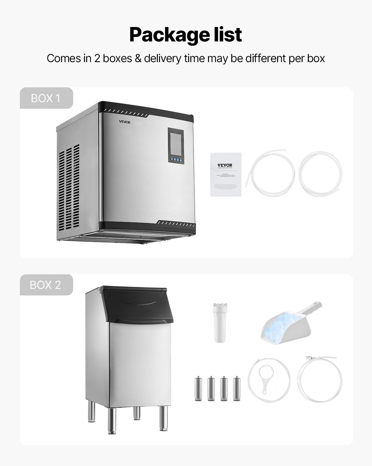 Commercial Ice Maker Machine, 300LBS/24H Ice-Making Machine With 300LBS Stainless Steel Storage Bin, Auto Self-Cleaning Ice Maker With Touchscreen For Bar Cafe Restaurant Business Commercial