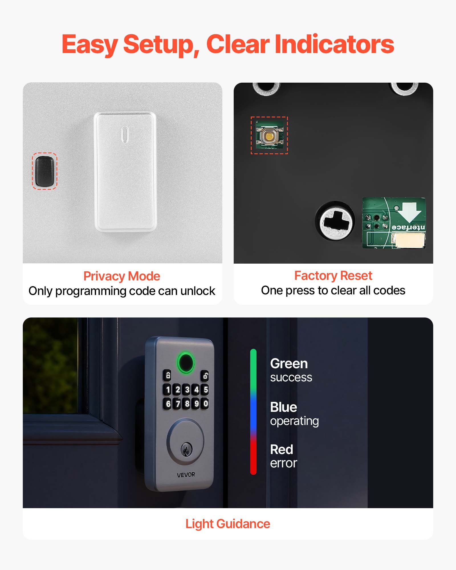 Keyless Entry Door Lock, Electronic Deadbolt With Customizable User Codes, Pioneering Easy-Grip Design, Keyed Entry, Auto Lock, Anti-Peeking Password, Backlit Keypad, For Home, Apartment, Silver