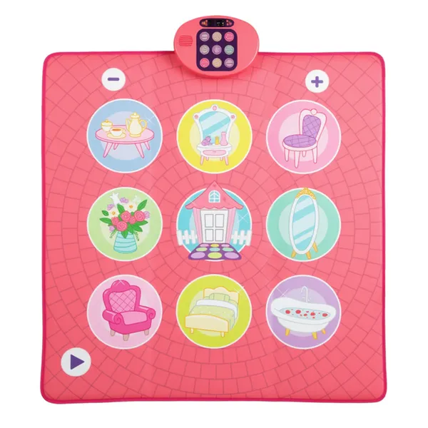 Pink Kids Dance Mat (3+ Ages), 5 Difficulty Levels & 9 Demo Songs, Non-Slip Safe Design