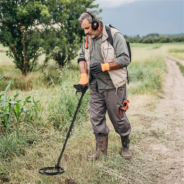Black Metal Detector, IP67 Waterproof Coil & 4 Detection Modes, 10″ Max Detection Depth