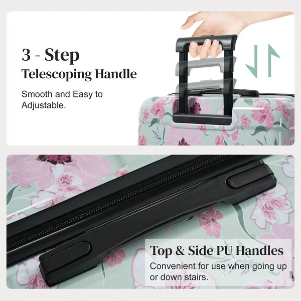 Luggage Sets New Model PC 5pcs, Hardside Lightweight Durable 20' 24' 28' Suitcases With 8' 14' Cases, Suitcase With Lock Spinner Wheels