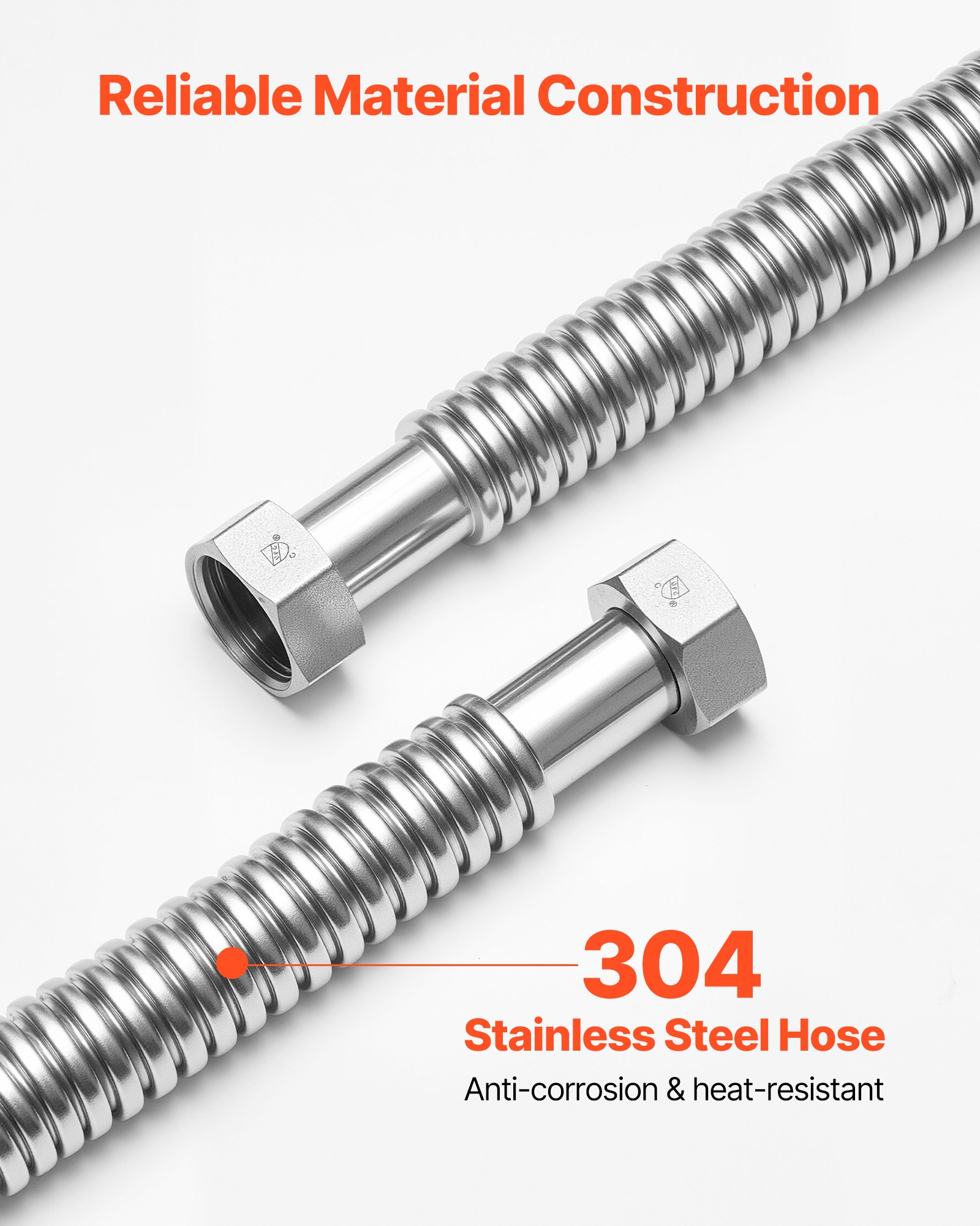 Water Heater Kit, 18 Inch Length Water Heater Flex Connector, Waters Heaters Installation Kit With 1" FIP X 1" FIP Inlet & Outlet Connection For Bathroom, Kitchen, Laundry Room, Boiler Room