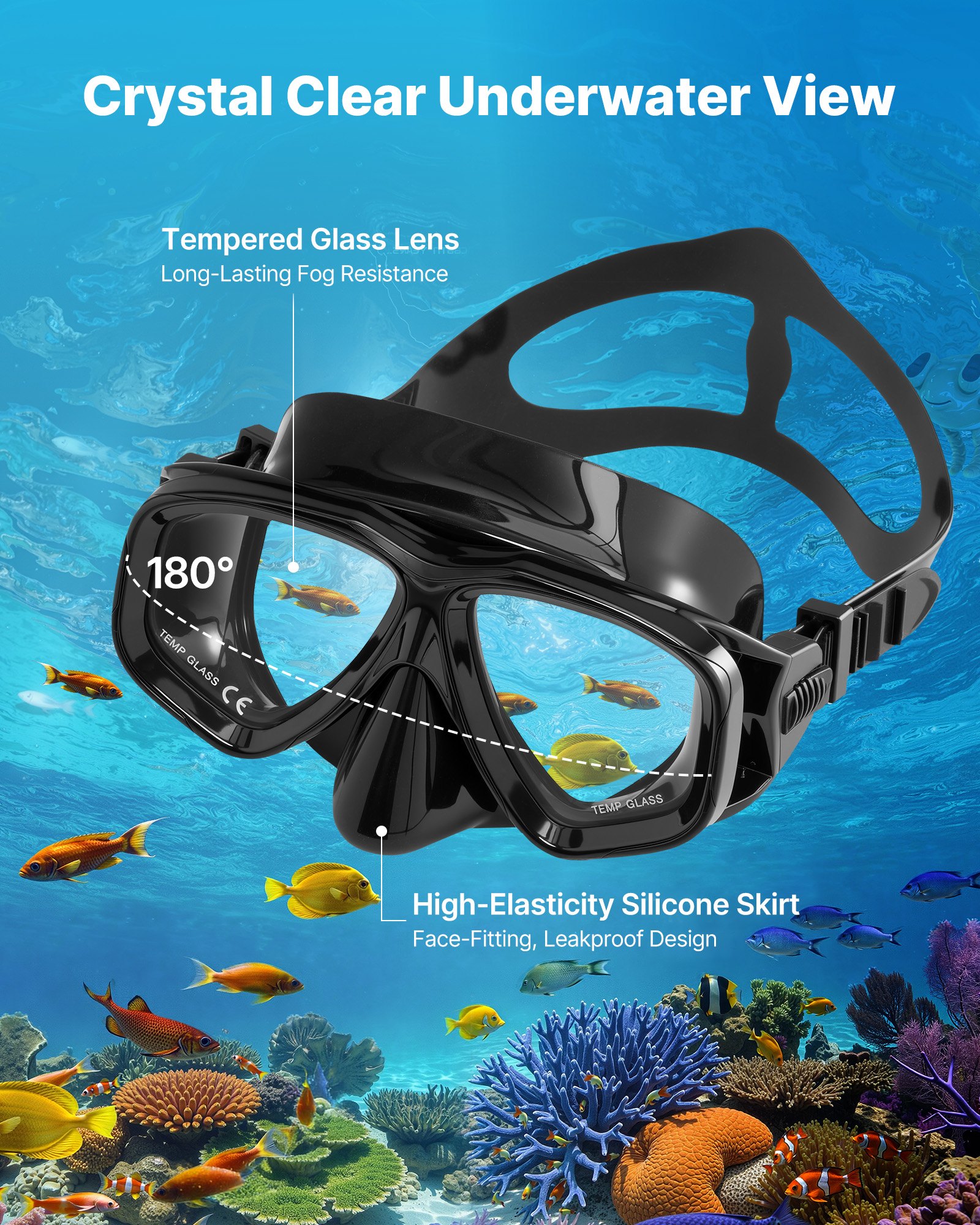Mini Scuba Tank, 1L Portable Diving Tank For Underwater Breathing, Reusable Lung Diving Cylinder Up To 20 Minutes Dive Time, Emergency Rescue Pony Bottle With Adapter & Goggles For Snorkeling_voghion.com