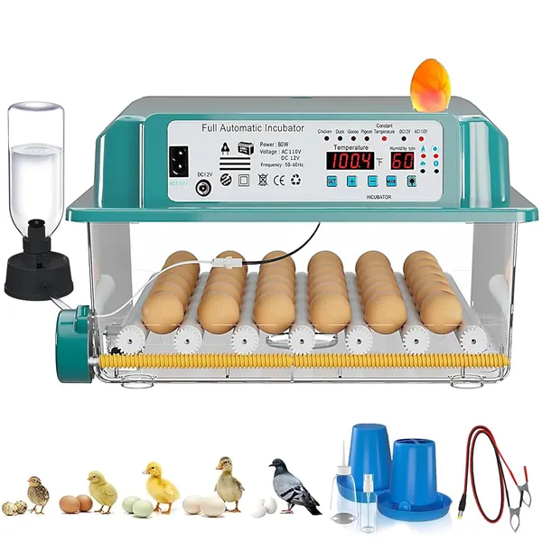 36 Eggs Incubators For Hatching Eggs,Egg Incubator With 4 Automatic Incubate Mode,Chicken Incubator With Automatic Egg Turning Humidity Monitoring,Poultry Egg Incubator With Egg Candle 2