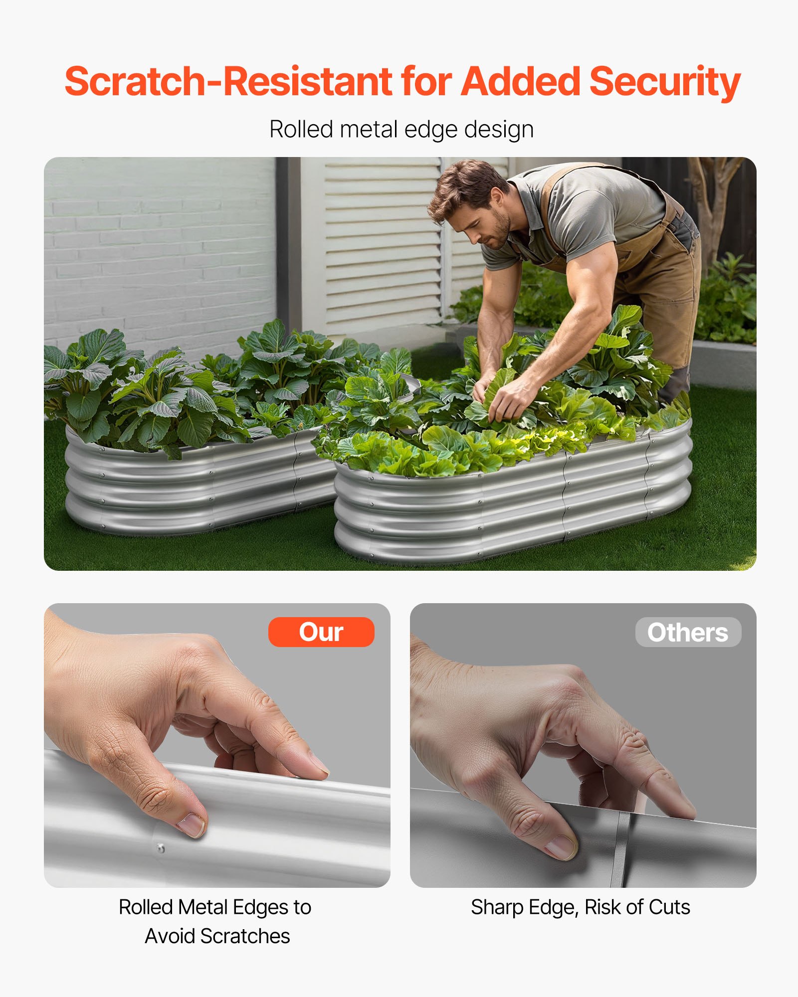Metal Raised Garden Bed, 4 X 2 X 1 Ft Oval Outdoor Galvanized Planter Garden Box, Open Bottom Design… image 4