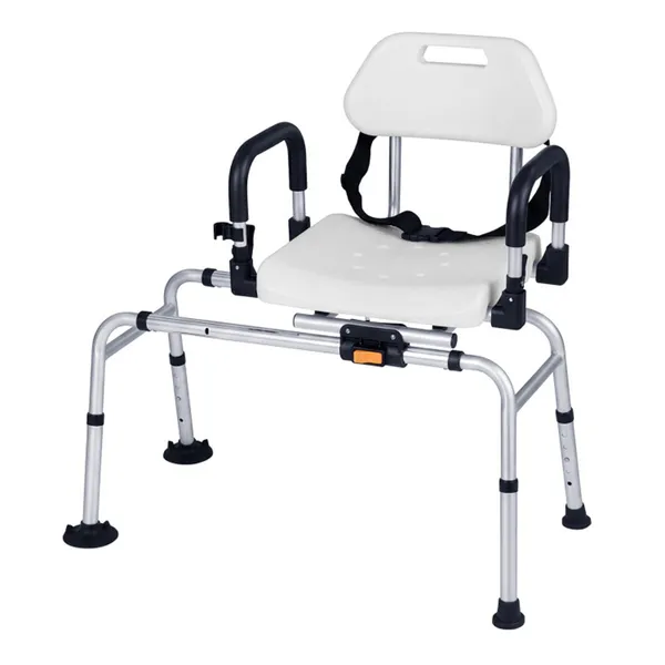 Sliding Shower Chair , 4-Position Swivel Seat & Left-Right Slide, 300LBS Capacity 4
