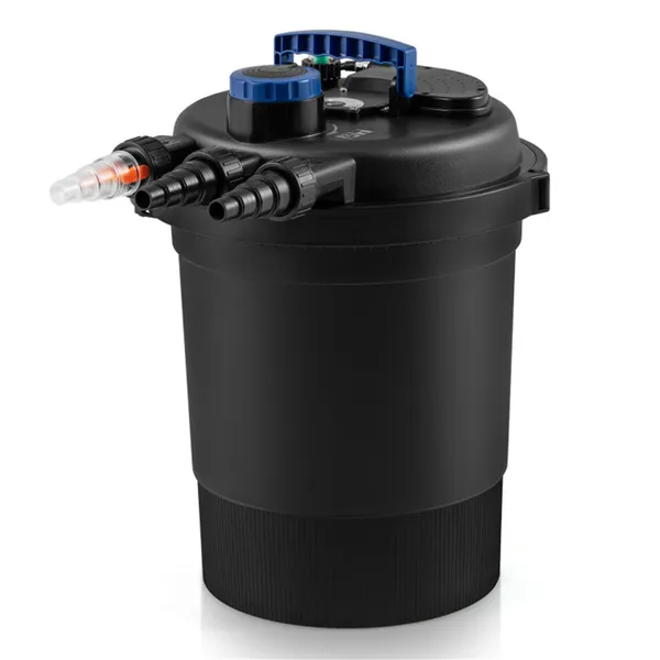 Pond Pressure Filter, 4 Removable Filter Sponges & Cleaning Indicator, 4000 GPH Max Flow Rate