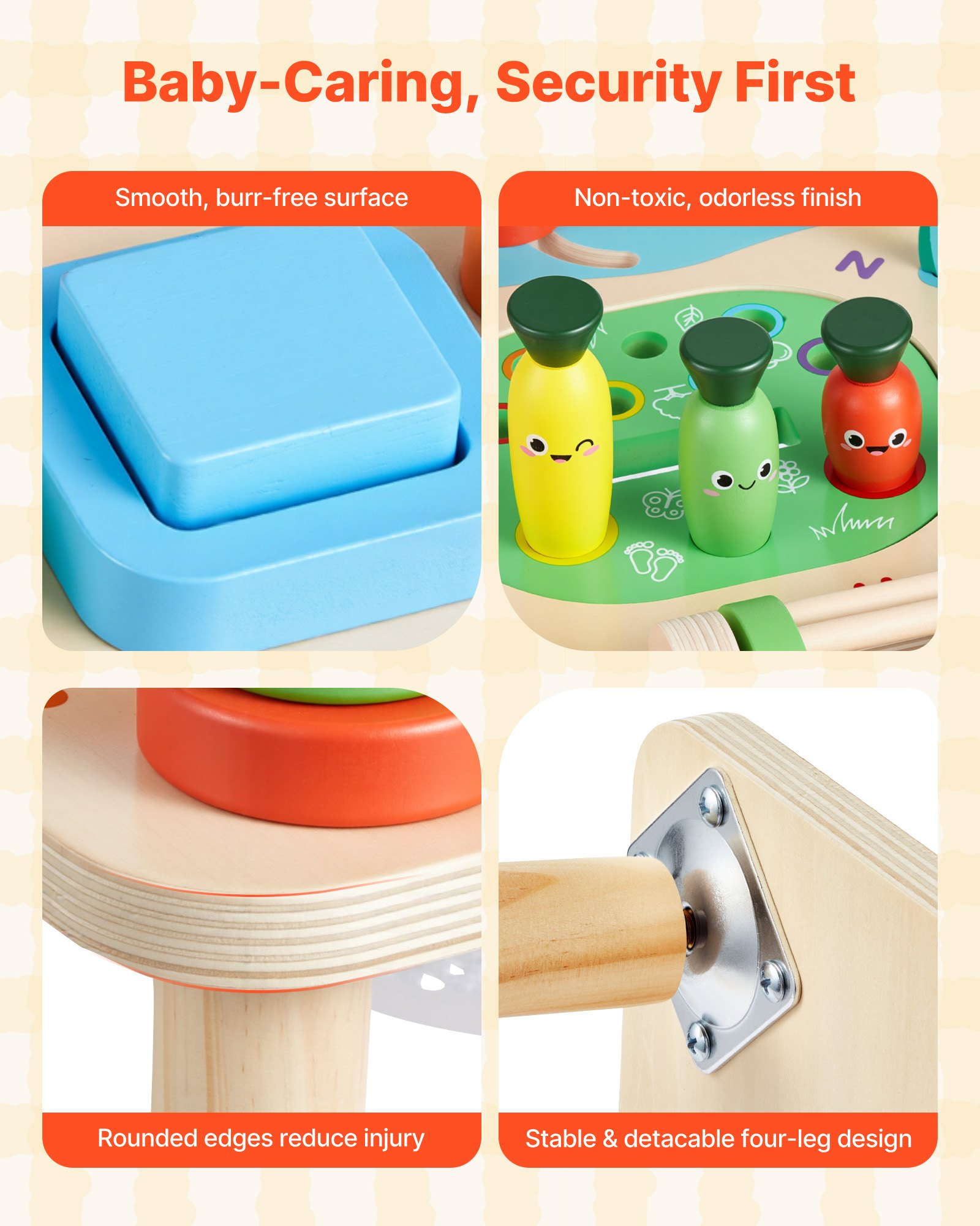 Montessori Activity Table For Toddler 1-3 Years Old, 13 In 1 Wooden Learn Activity Desk, Baby Play Table… image 5