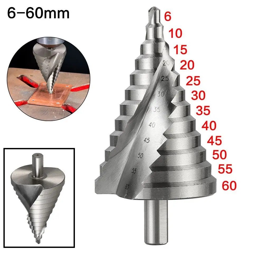 Support pan European shipping--6-60 Mm HSS Titanium Milling Cutter Countersink Step Drill Cone Drill Peel Drill Cone Drill