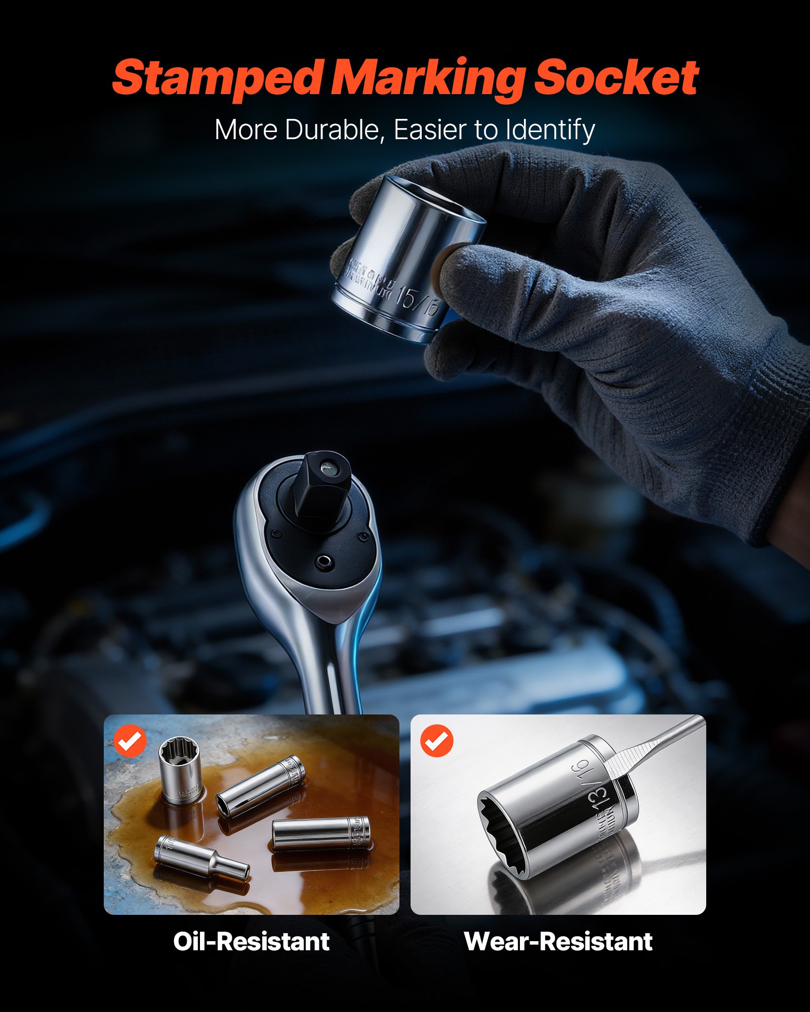 Mechanics Tool Set, 253-Piece Mechanic Tool Kit, 1/4 In, 3/8 In, And 1/2 In Drive, SAE And Metric Socket Set, Wrenches, Screwdriver Bits, Accessories, And Storage Case, For Automotive Repair