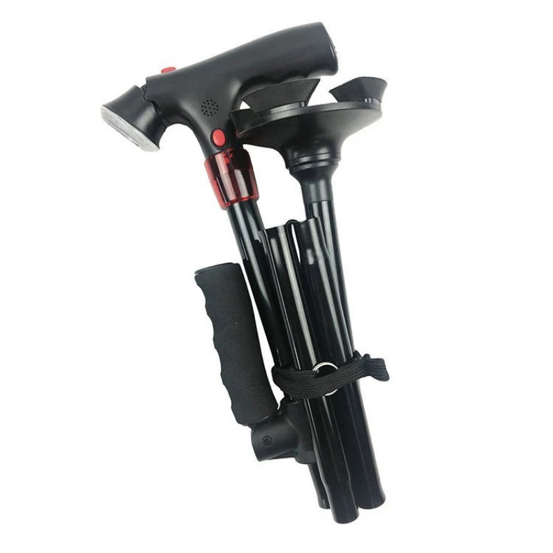 Support pan European shipping--Foldable Telescopic LED Walking Cane Safe Mobility Aid For Seniors