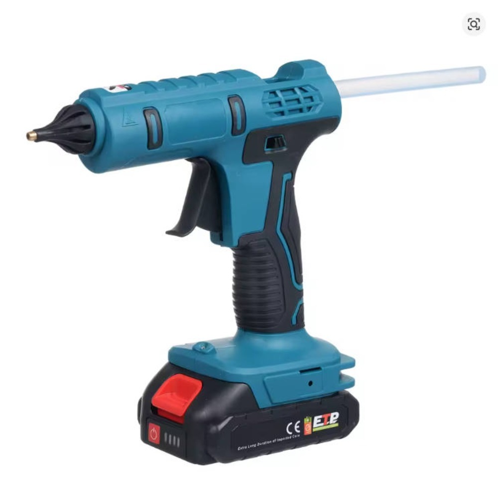Support pan European shipping--18V Cordless Hot Melt Glue Gun With Lithium Battery, Makita DeWalt Style For Home DIY Crafts, 11mm Glue Stick Compatible, Includes 10 Glue Sticks (Bare Tool)