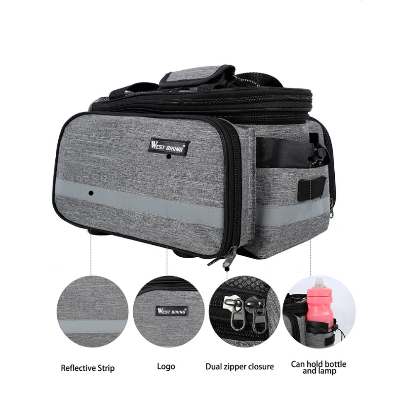 Support pan European shipping--WEST BIKING Bicycle Bags Large Capacity Cycling...