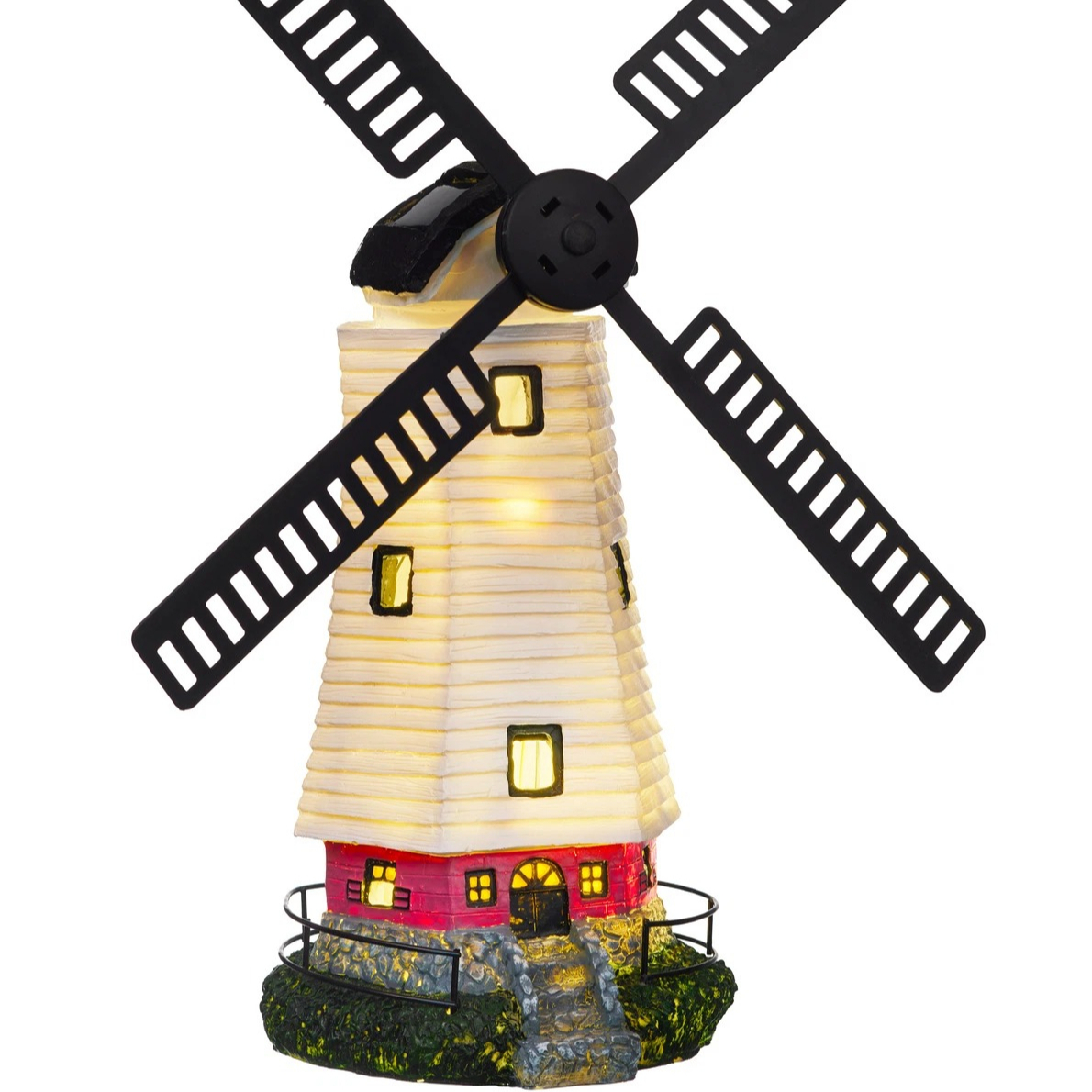 Support pan European shipping--LED Solar Windmill Garden Decoration Light Windmill Solar Light Pond Balcony