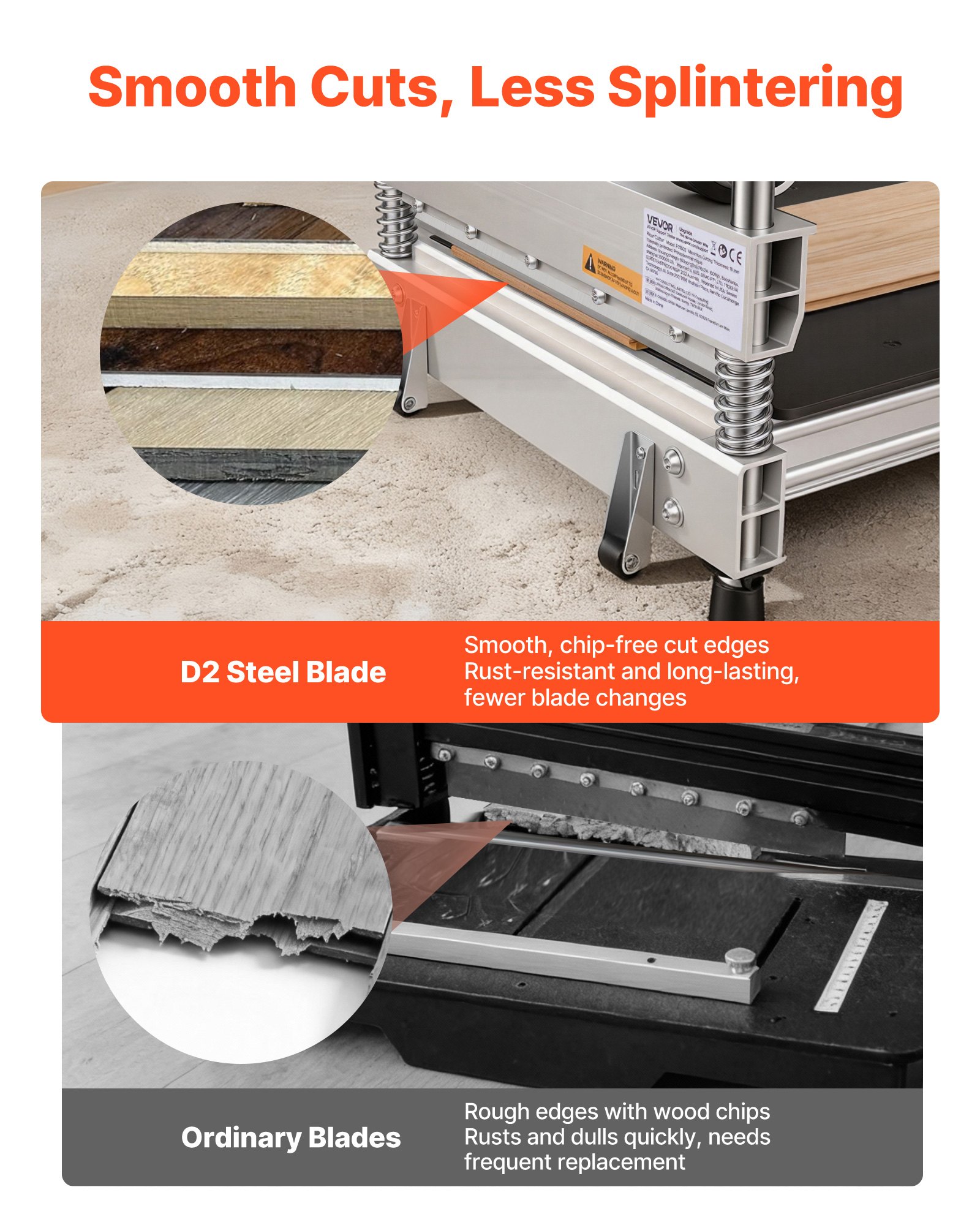 13 Inch Vinyl Floor Cutter, 16mm Thick Laminate Flooring Cutter With 15°/30°/45° Adjustable Angle Settings, Flexible Wheels, Telescoping Handle, Cuts Engineered Wood, LVT, VCT, SPC, LVP, WPC