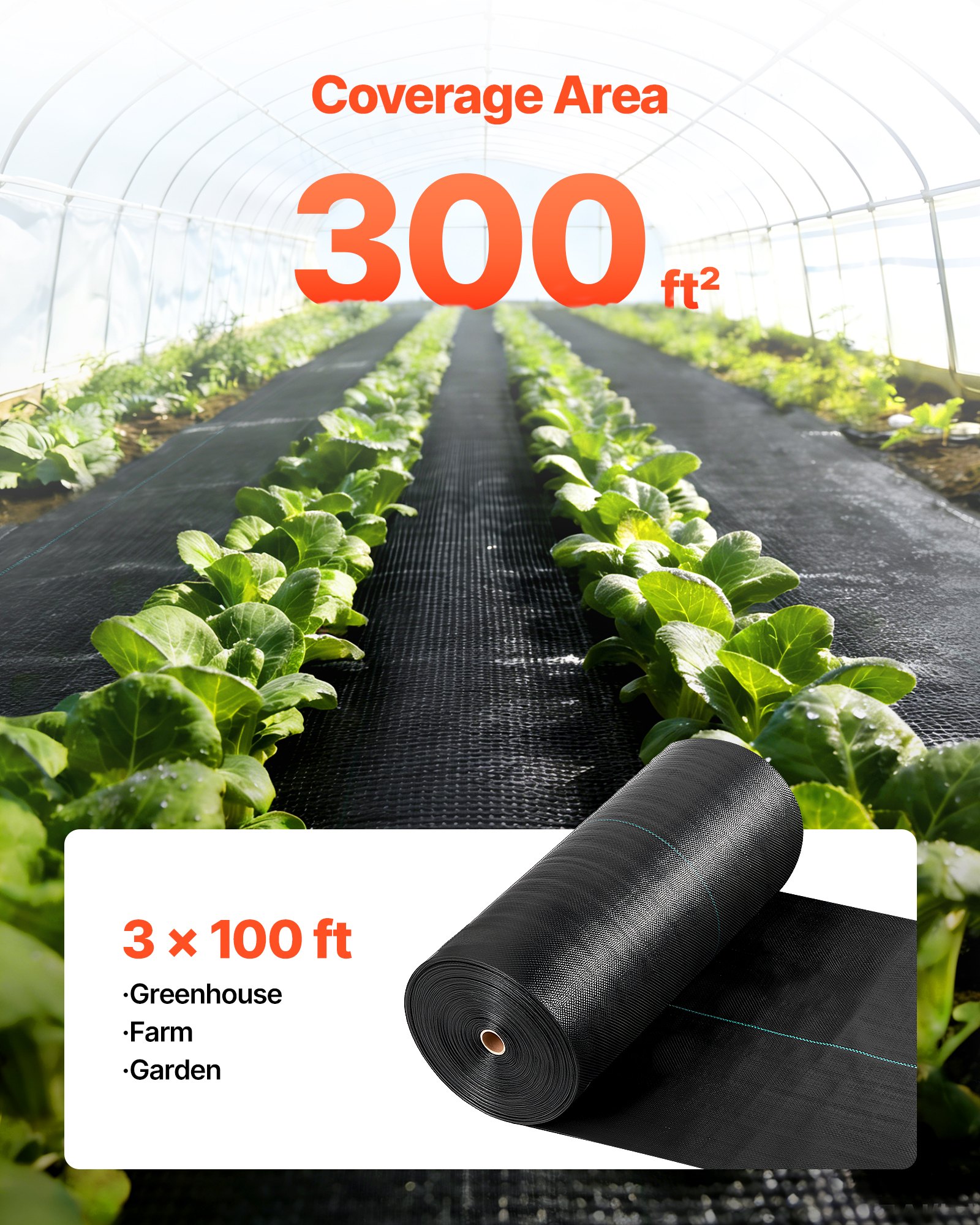 Weed Barrier Fabric Heavy Duty, 3x100FT 5oz Landscape Fabric, Woven Weed Blocker Fabrics, Garden Fabrics Weeds Barrier, Weeds Control Ground Cover, Geotextile Webbing, Gardening Mat, Black