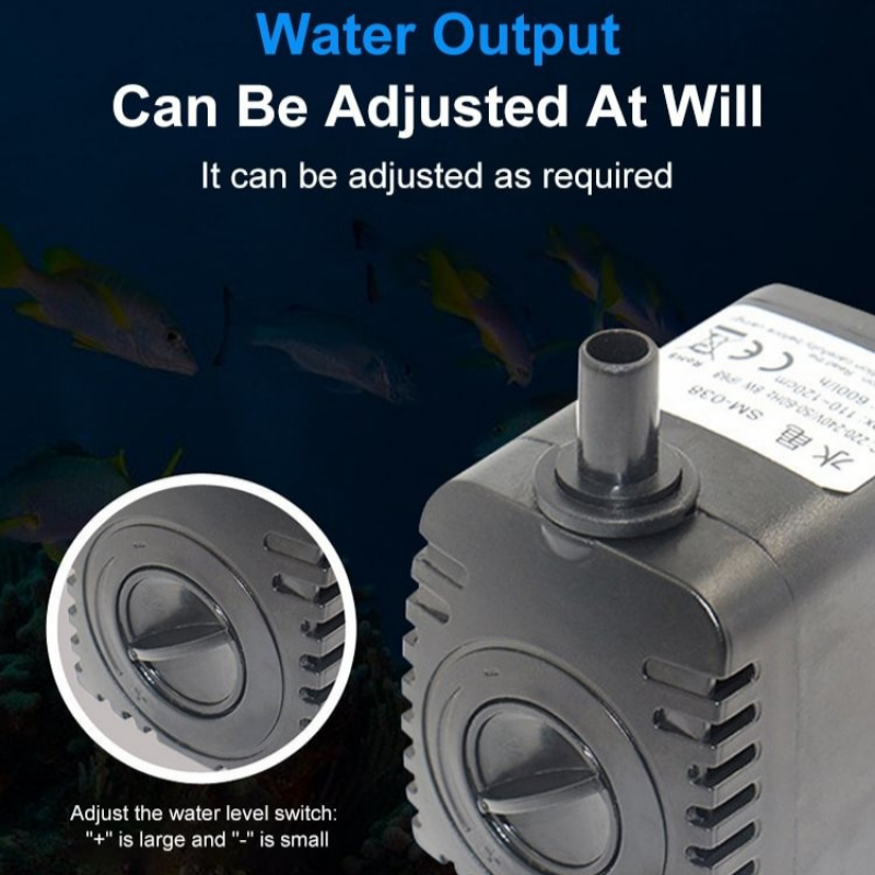 Support pan European shipping--8W Submersible Water Pump Aquarium Fish Tank Fountain With 12 LED Lights