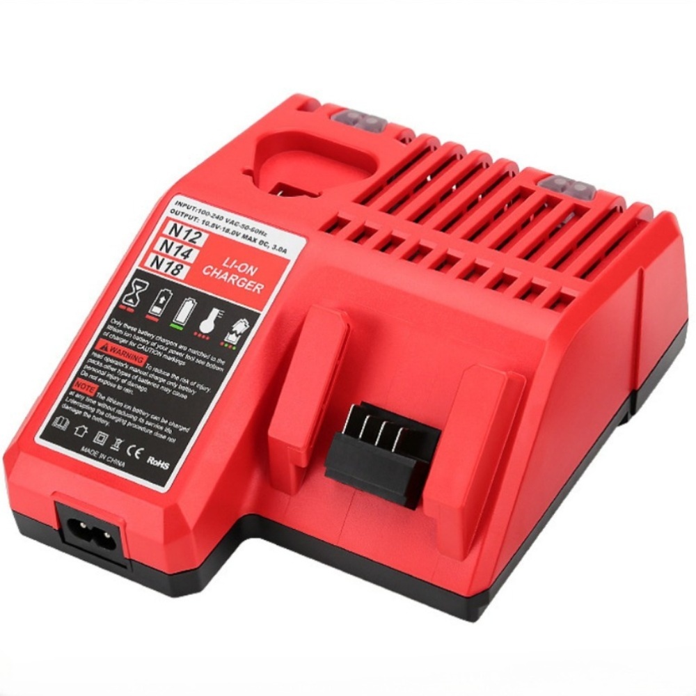 Support pan European shipping--3A Fast Battery Charger For Milwaukee M12 M18 12V-18V Lithium-Ion Tools, M12-18FC Compatible Charger, Rapid Combo Charging Station