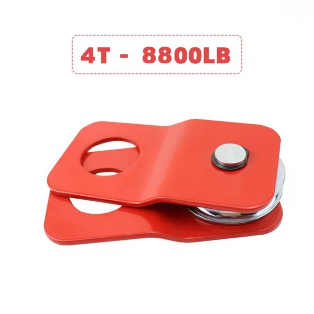 4 Ton Heavy Duty Winch Pully Block - Front-Mounted Towing & Winch With Steel/Synthetic Rope Compatible For Trucks, Tractors, ATVs, UTVs - Ideal For Tree Stump Removal & Outdoor Rescue Operations