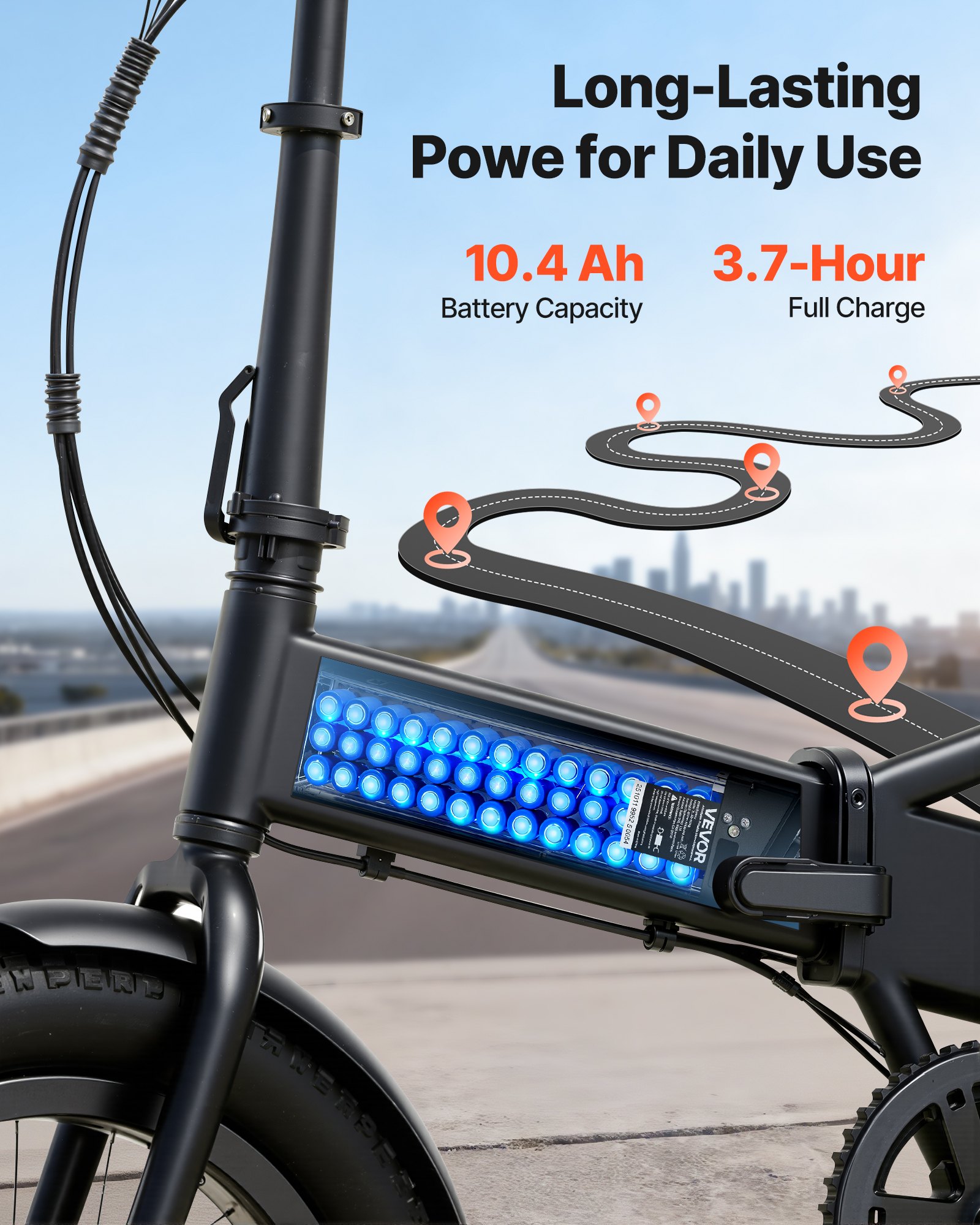 Folding Ebike Battery, 48V 10.4Ah Electric Bike Lithium Battery Pack With BMS... 3