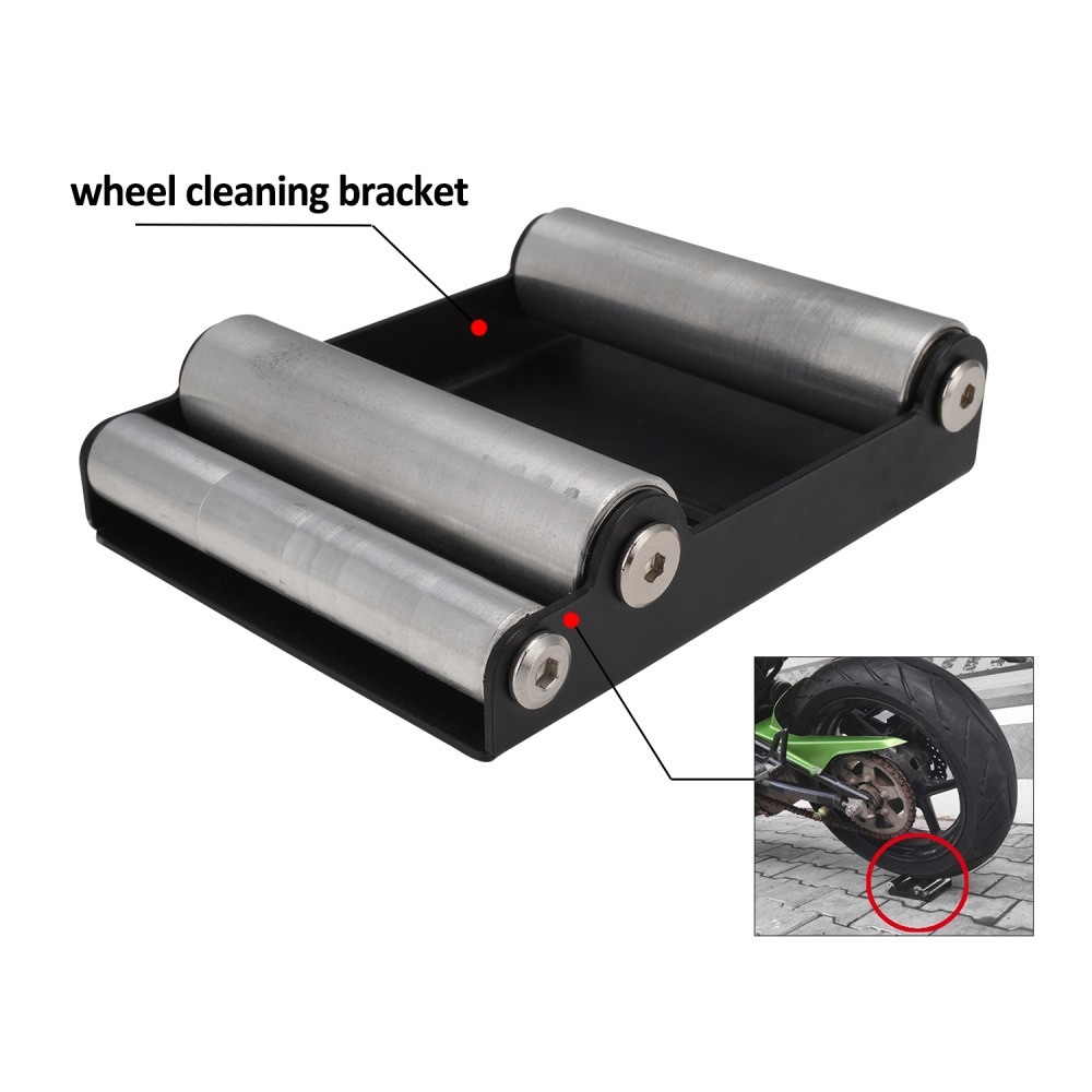 Support pan European shipping--Motorcycle Wheel Cleaning Stand With Motorcycle Bike Cleaning Brush Kit, Cleaning Wash Kit With Storage Bag For Tire Cleaning, Chain Lubrication, Mudguard, Rims, Paint