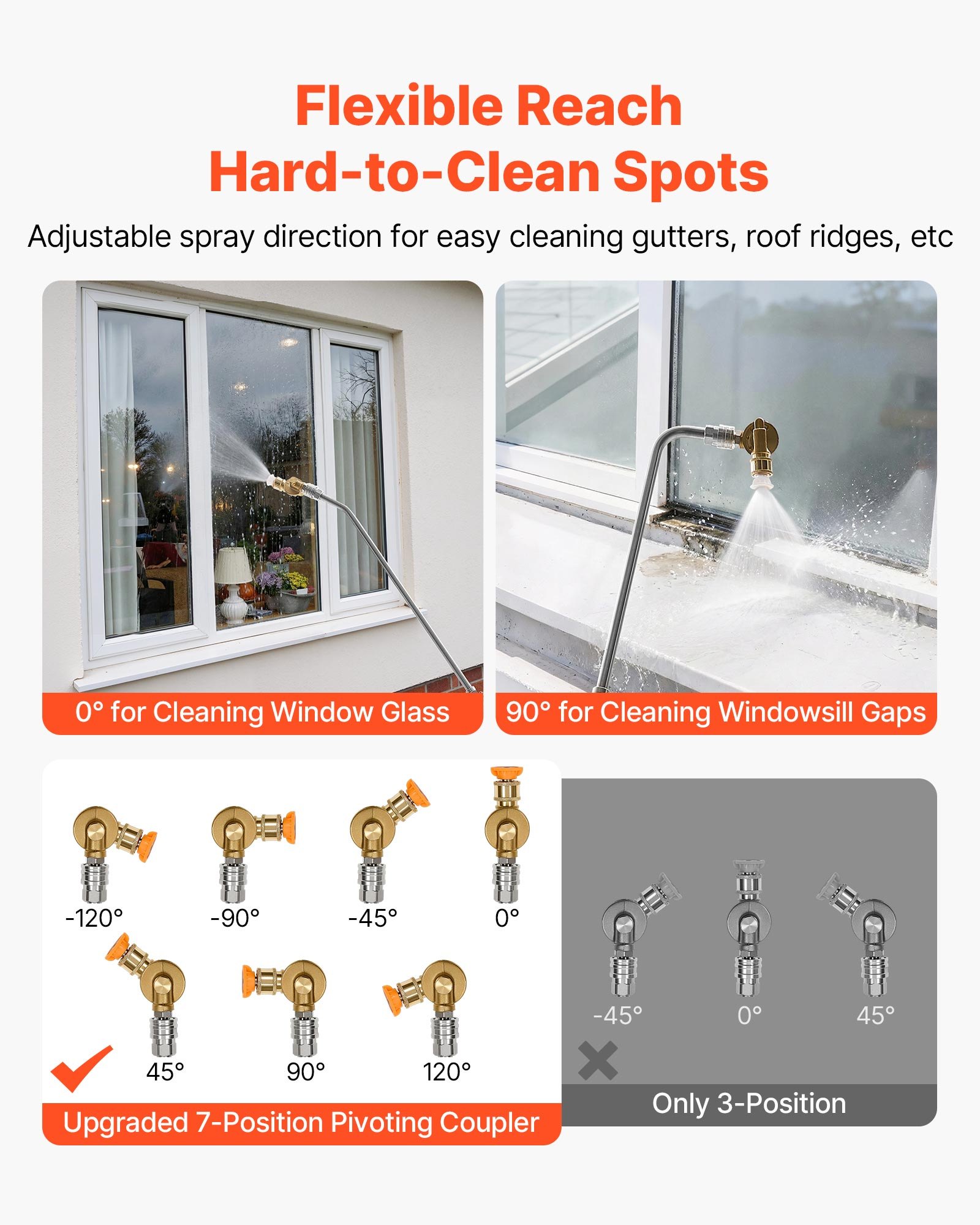 25 FT Pressure Washer Telescoping Wand, With Power Washer Extension Wands & High Pressure Hose, Brush Head, 7 Nozzles, Hose Adapter, Upgrade Support Belt, Storage Bag, 4000 PSI For High Cleaning